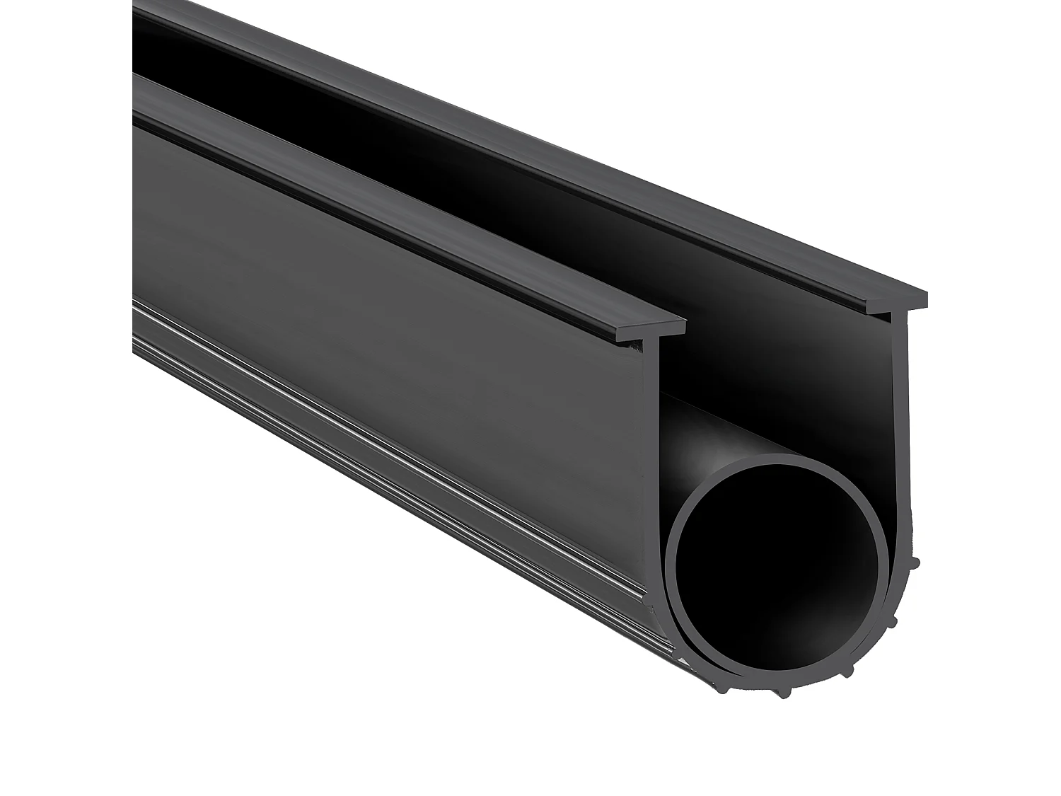 Bande d'Étanchéité SucceBuy de Garage Noirs - 305cm, Extrémité en T de 12.7/40.6cm, Bande en Caoutchouc Inférieure