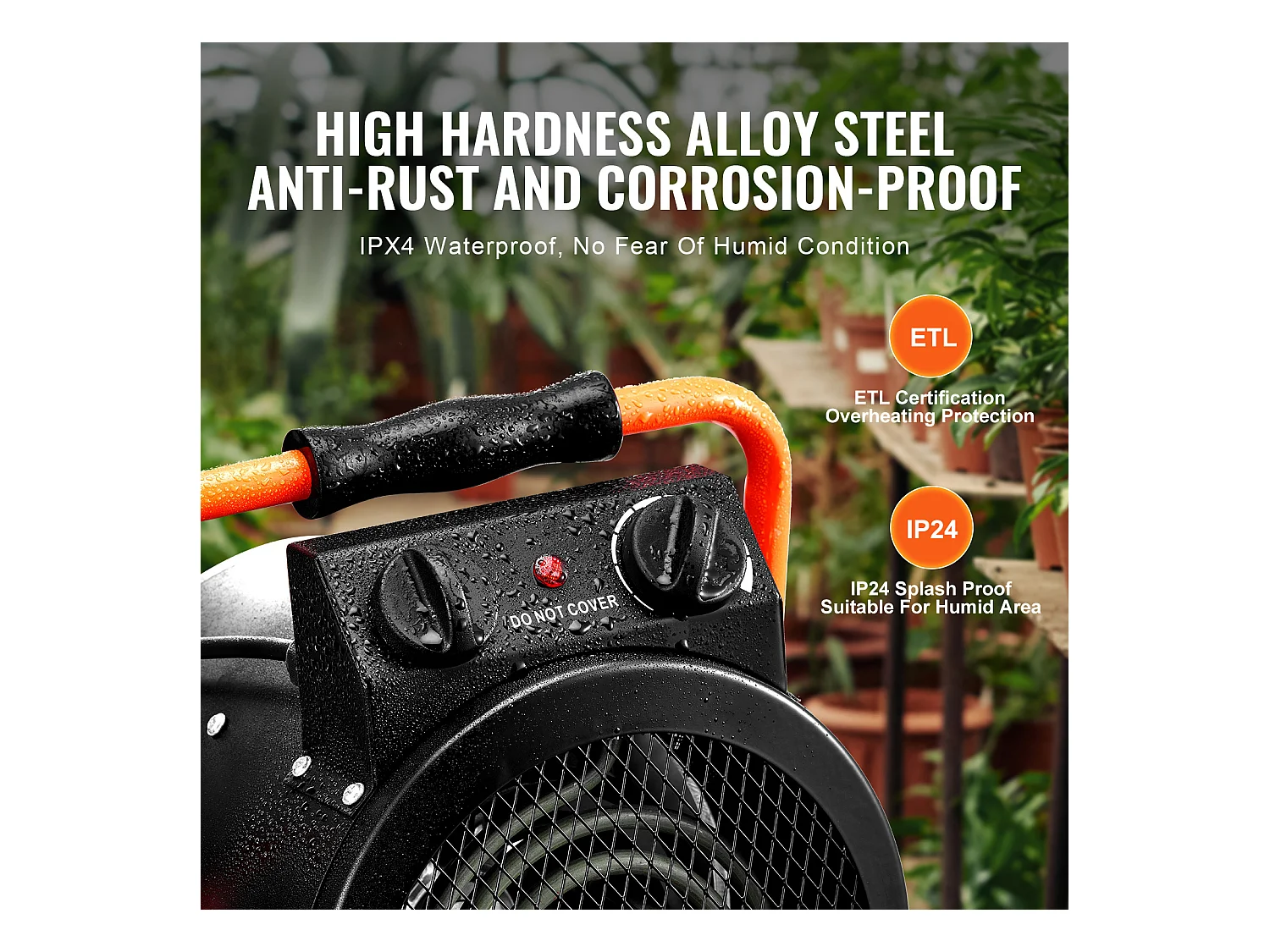 Chauffage de Serre SucceBuy 2000 W Chauffage Rapide avec Protection Contre la Surchauffe Étanche