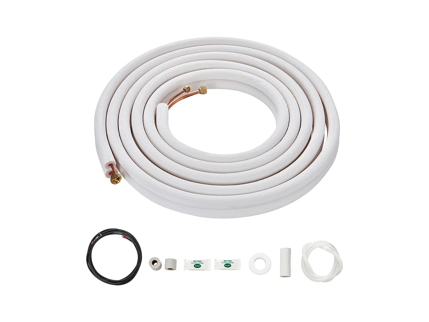 Tube SucceBuy Mini Split Line Set 6,4 x 12,7 mm x 4876,8 mm Tube en Cuivre pour AC avec Câble de Connexion