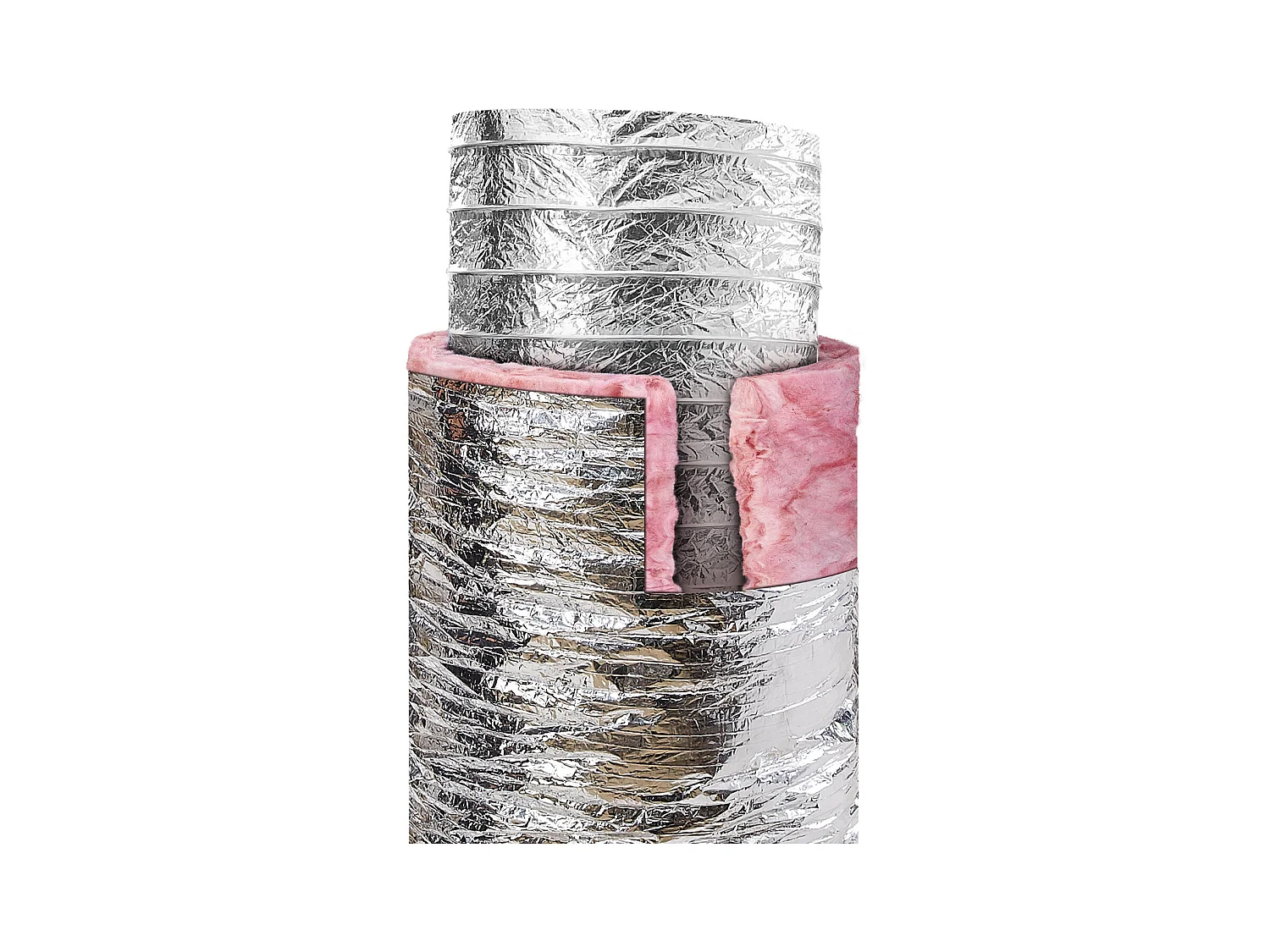 Isoliertes Flexibles Rohr SucceBuy für Trocknerlüftung 10.16CM x 760CM, CVC, Feuersicherheit R-6