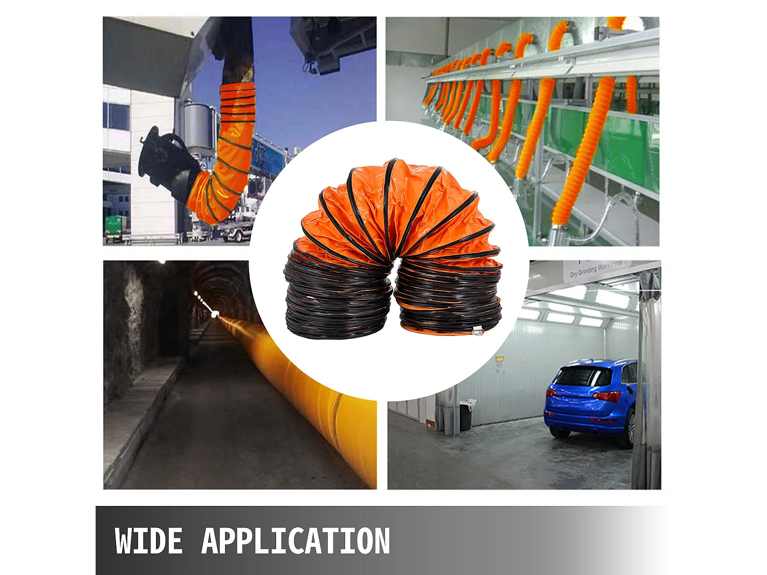 Tuyau Flexible SucceBuy, en PVC de 762 cm, Diamètre de 30 cm pour Ventilateurs d'Extraction