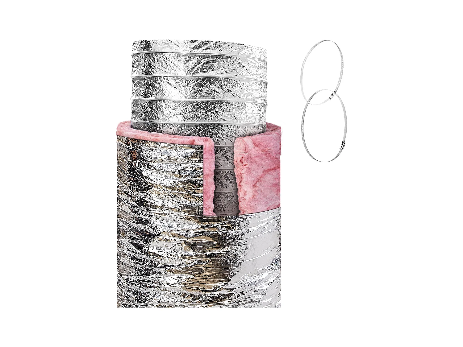 Isoliertes Flexibles Rohr SucceBuy für Trocknerlüftungsrohr 20.3CMx760CM Lüftung CVC R-6.0