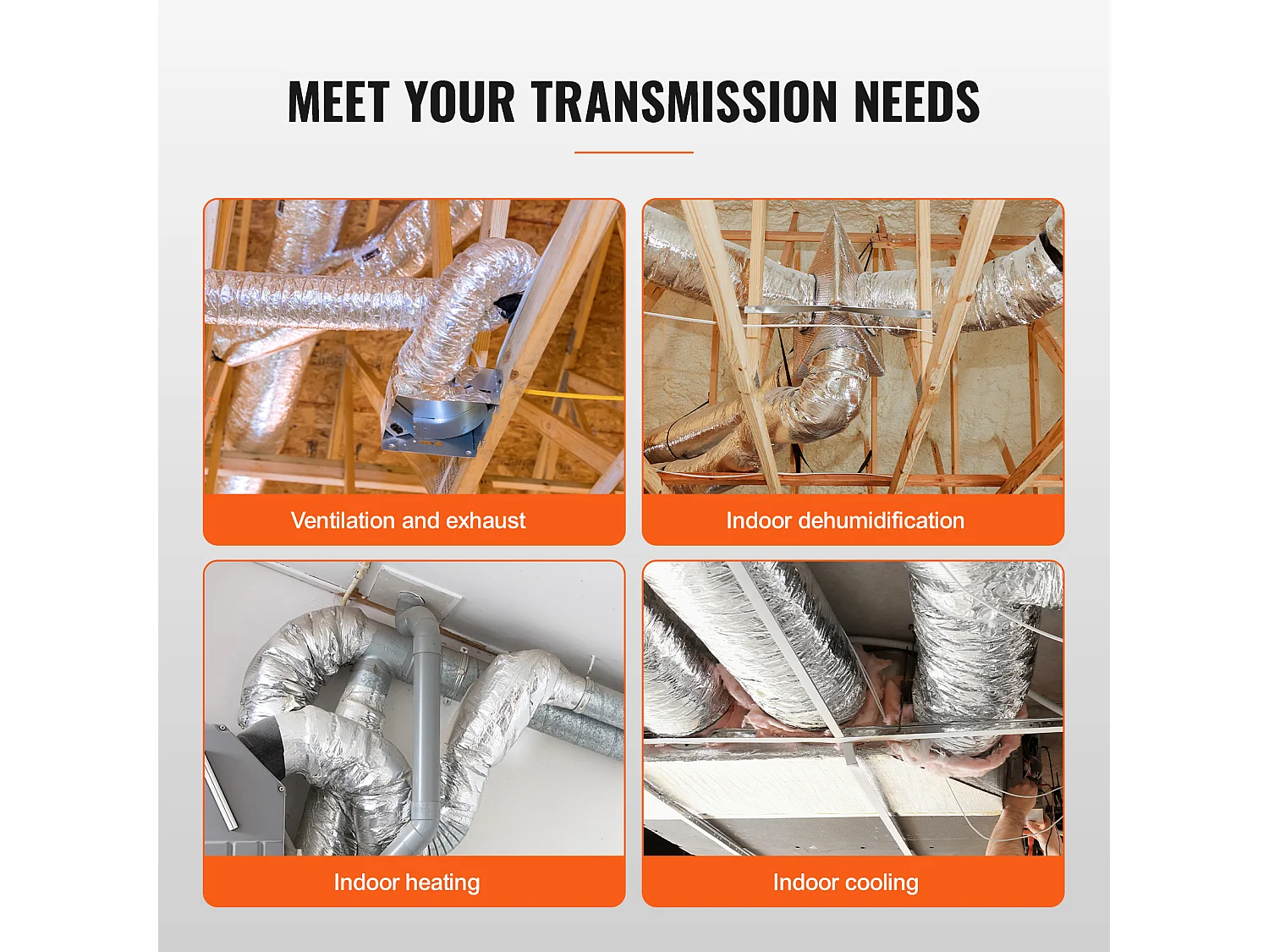 Isoliertes Flexibles Rohr SucceBuy für Trocknerlüftungsrohr 20.3CMx760CM Lüftung CVC R-6.0