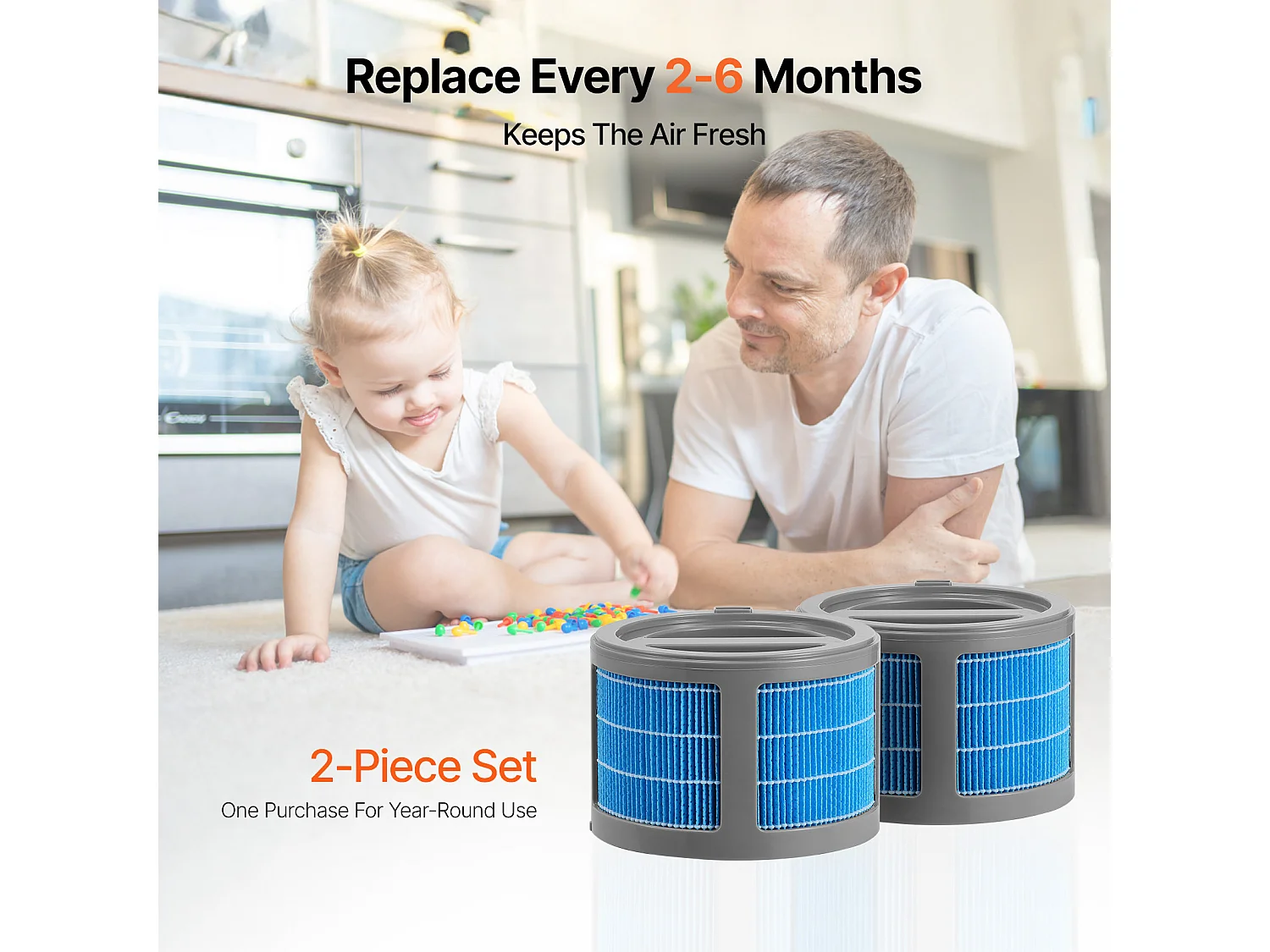 Filtre de Rechange SucceBuy pour Humidificateur à Évaporation, Lot de 2 pour Modèle 10 L/2,64 G