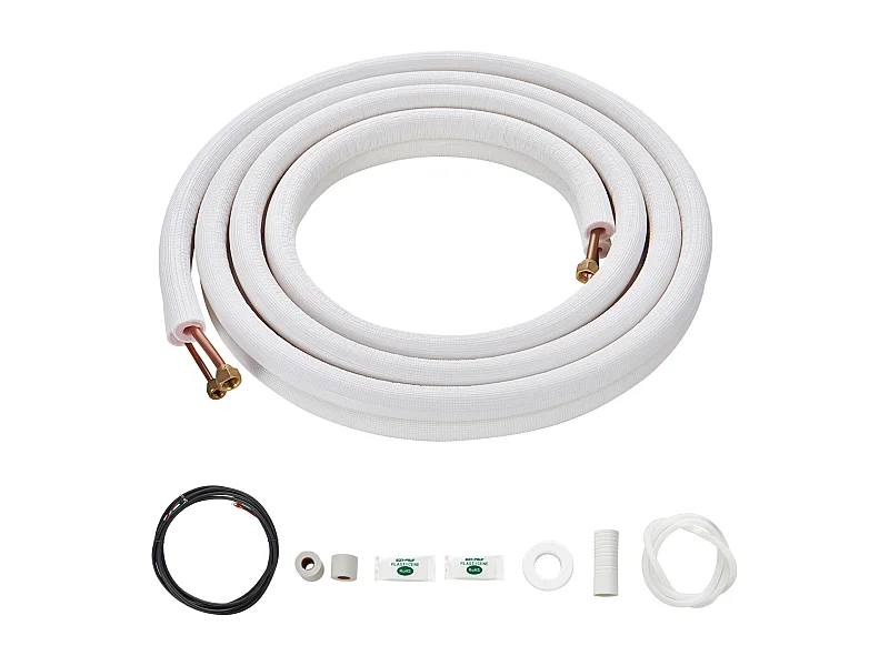 Tube SucceBuy Ensemble de Mini-Lignes Divisées 6,4 x 9,5 mm x 4877 mm Tubes en Cuivre avec Câble CA