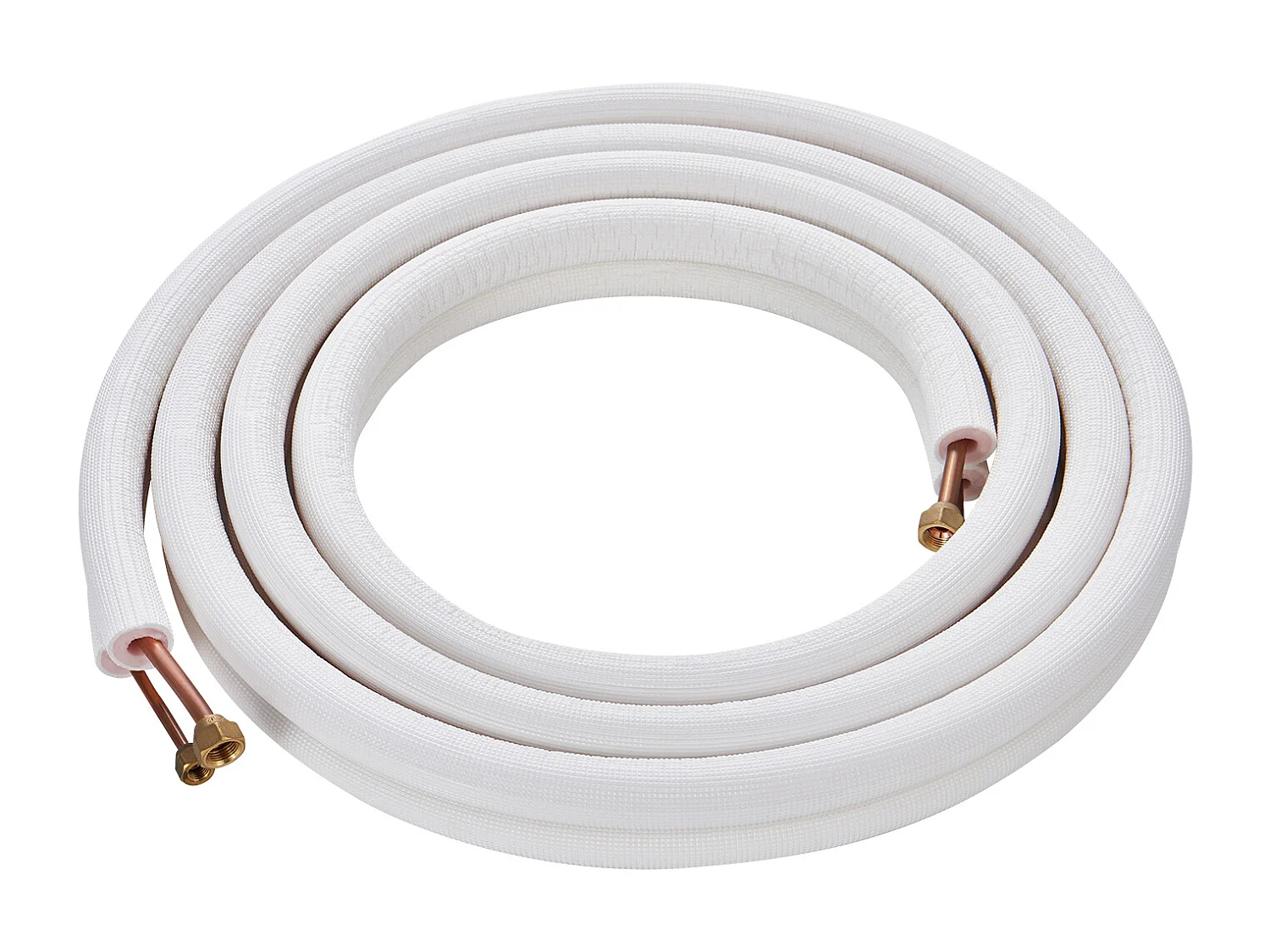 SucceBuy Rohr-Set Mini-Split-Linien 6,4 x 9,5 mm x 4877 mm Kupferrohre mit Wechselstromkabel