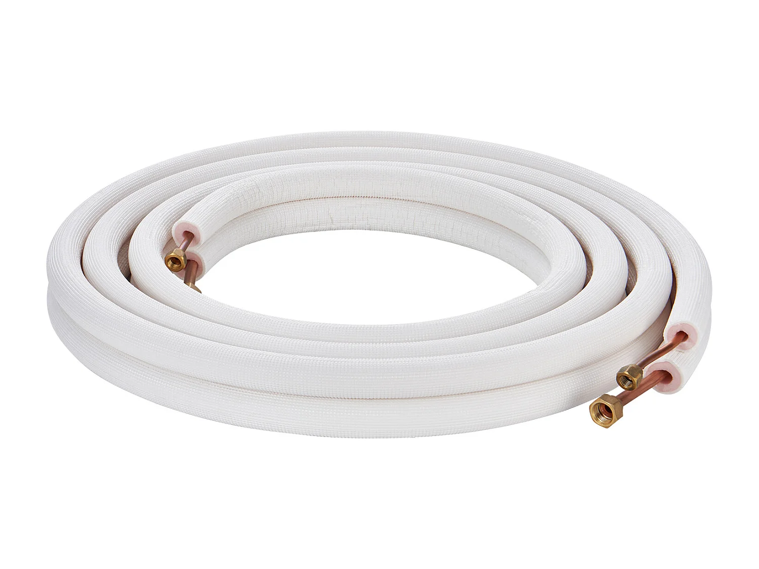 SucceBuy Rohr-Set Mini-Split-Linien 6,4 x 9,5 mm x 4877 mm Kupferrohre mit Wechselstromkabel