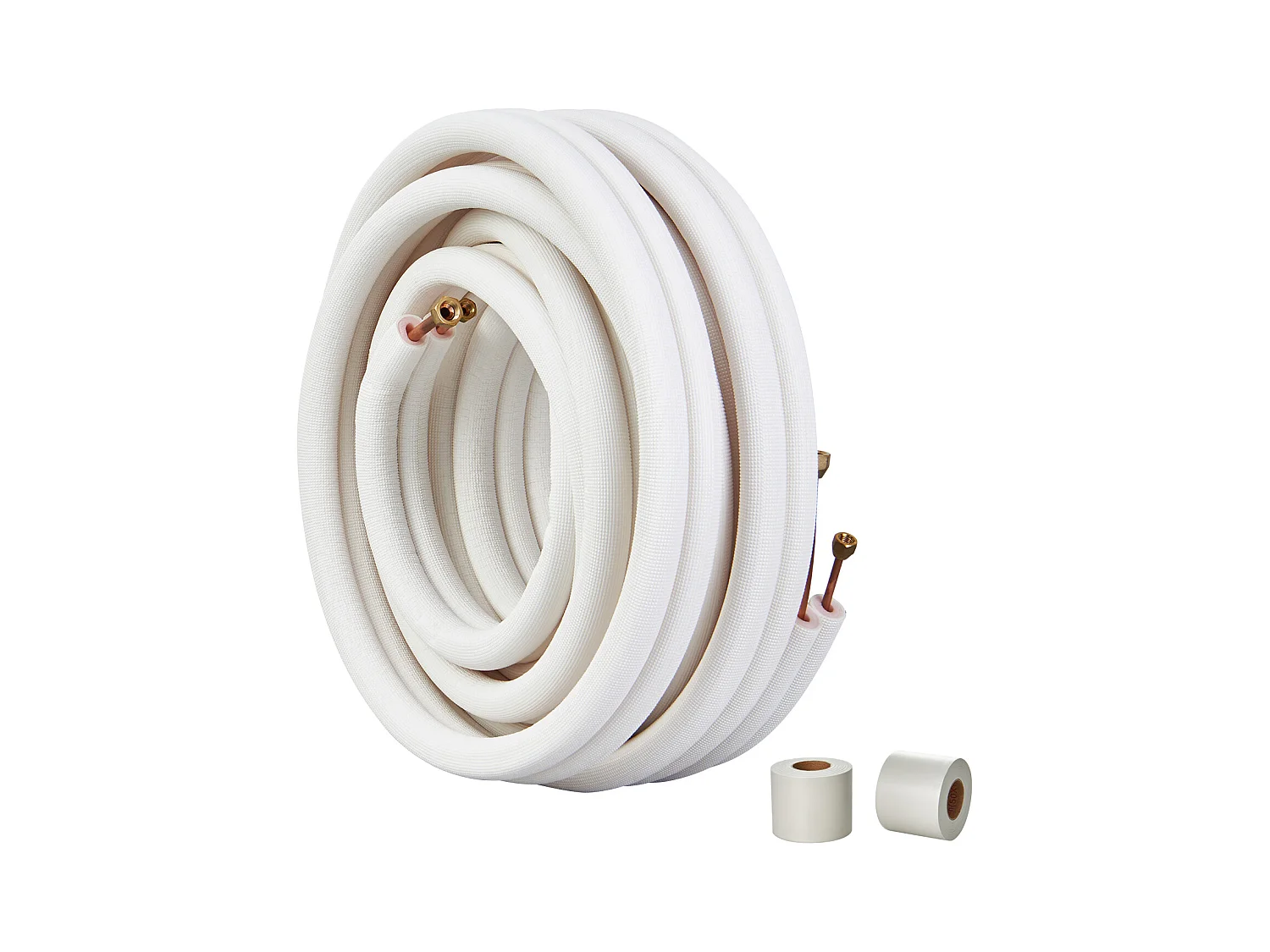 Tube SucceBuy Ensemble de Mini-Lignes Divisées 6,4 x 9,5 x 15240 mm, Tubes en Cuivre Isolés pour Courant Alternatif
