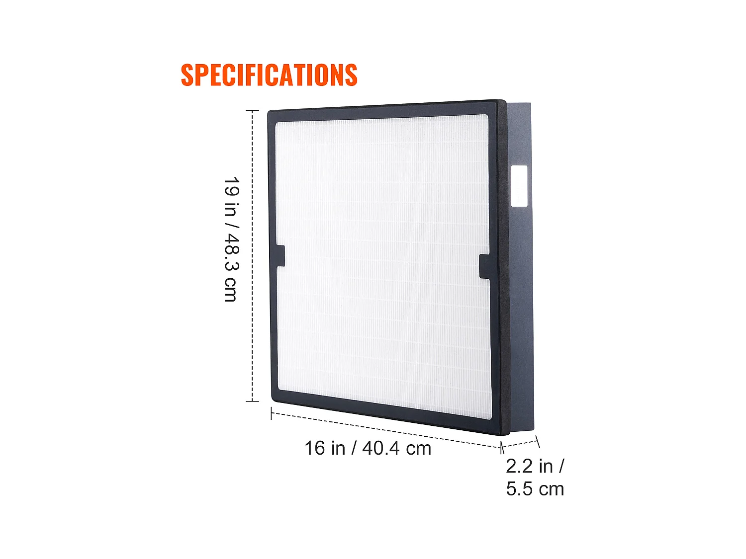 Filtre à Air HEPA de Remplacement SucceBuy 40cm x 40cm pour Epurateur d'Air, Idéal pour Améliorer la Qualité de l'Air Intérieur et Réduire les Allergènes