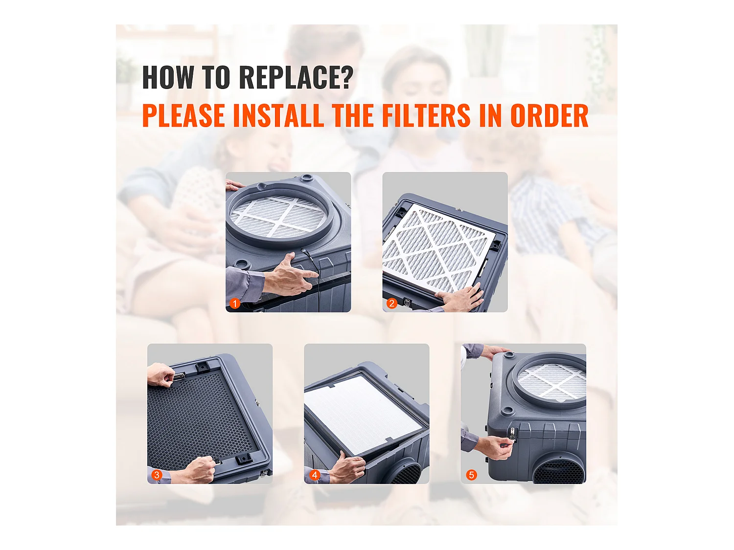 HEPA Luftfilter Ersatz SucceBuy 40cm x 40cm für Luftreiniger, Ideal zur Verbesserung der Innenraumluftqualität und Reduzierung von Allergenen
