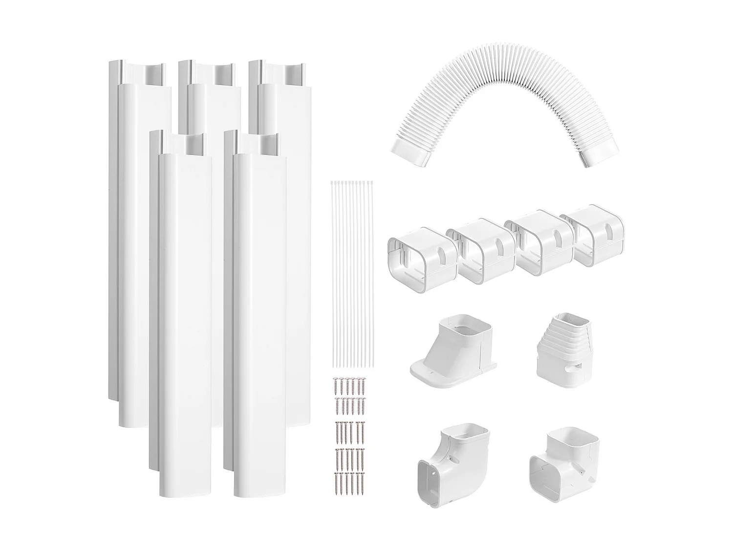 Couvercle de Ligne SucceBuy, 310 x 7,6 cm pour Mini-Split/Climatiseur, en PVC, avec Tuyaux Droits Flexible