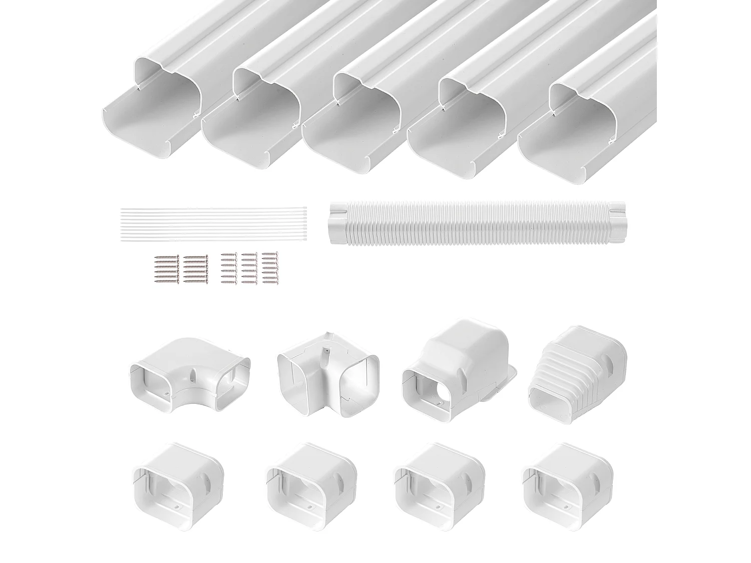 Couvercle de Ligne SucceBuy, 310 x 7,6 cm pour Mini-Split/Climatiseur, en PVC, avec Tuyaux Droits Flexible
