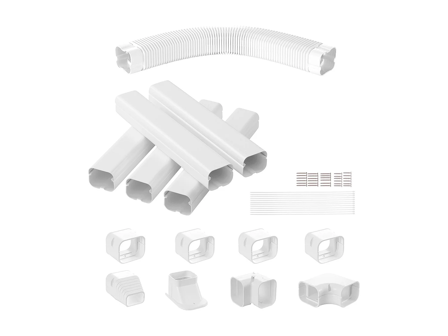 Couvercle de Ligne SucceBuy, 310 x 7,6 cm pour Mini-Split/Climatiseur, en PVC, avec Tuyaux Droits Flexible