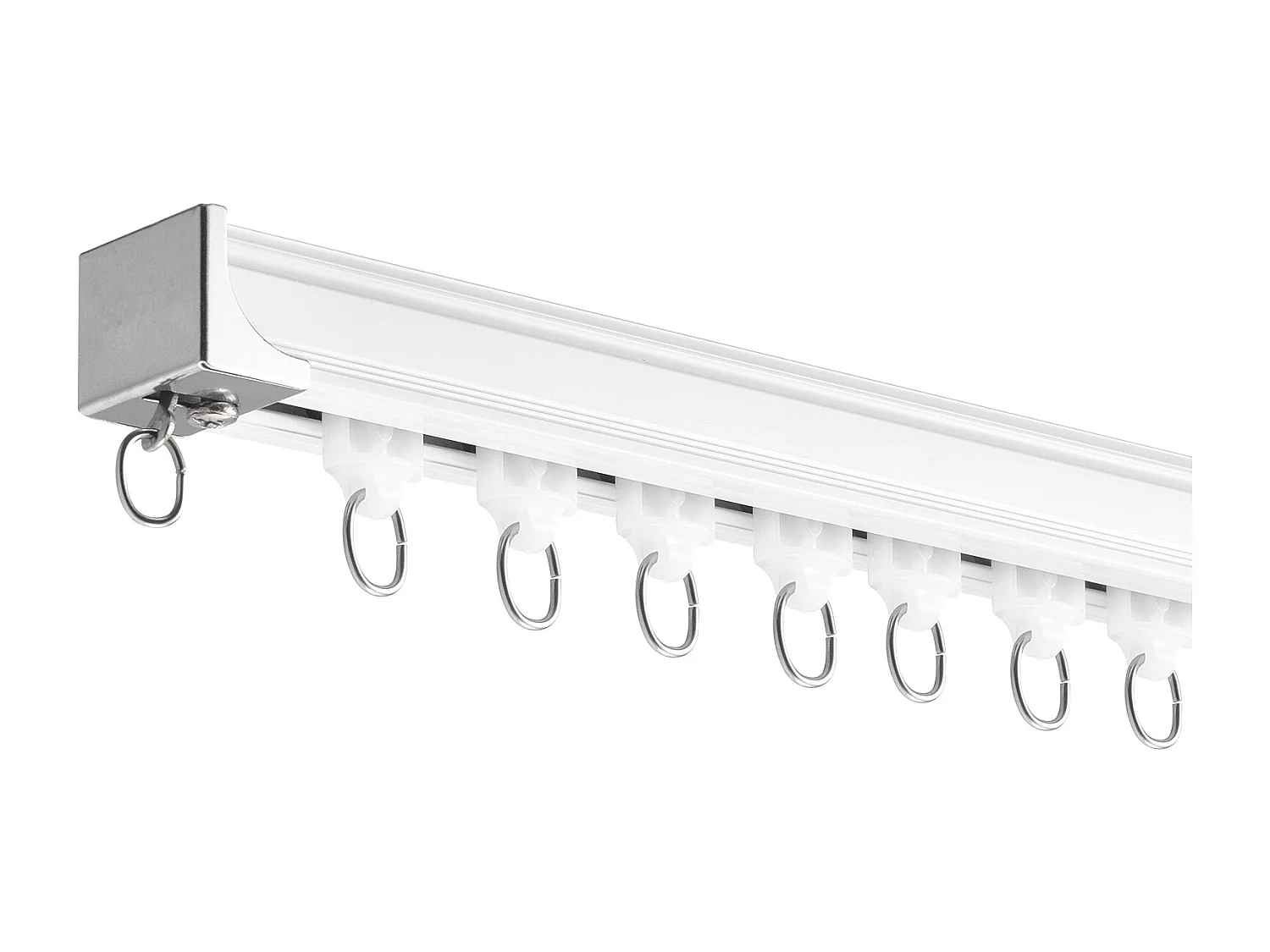 Rails Set SucceBuy voor Plafondgordijnen 360cm, Gleisysteem voor Gordijnen, Haken en Beslag, Wit voor Woonkamer en Slaapkamer