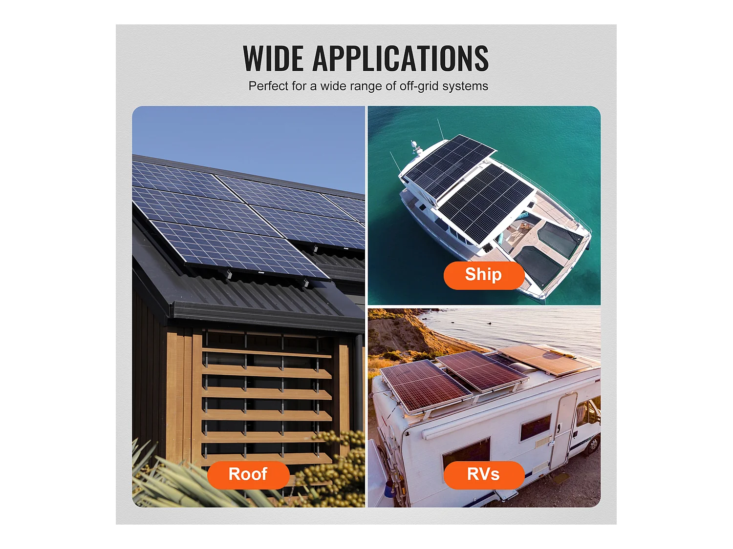 Supports de Montage de Panneaux Solaires SucceBuy, 20 Pièces, 35-50 mm Réglables, Légers pour Camping-Cars et Plus