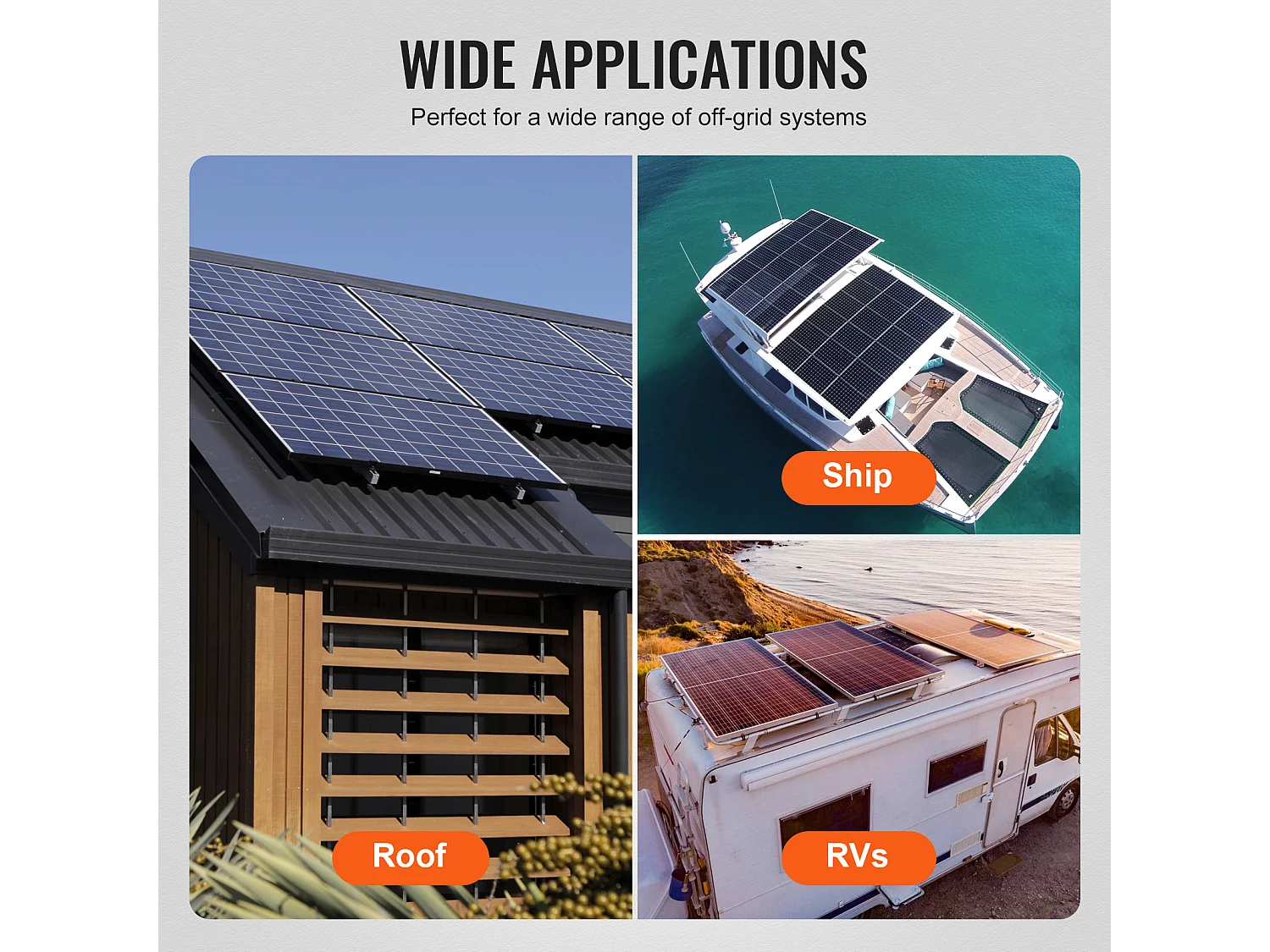 Supports de Montage de Panneaux Solaires SucceBuy, 20 Pièces, 35-50 mm Réglables, Légers pour Camping-Cars et Plus