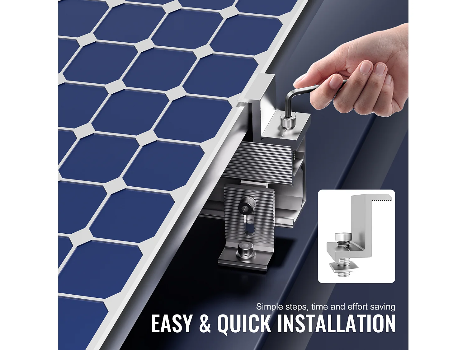 Soportes de Montaje de Paneles Solares SucceBuy, Kit de Soportes de Montaje de Panel Solar de Calidad Superior, para Techo de Madera