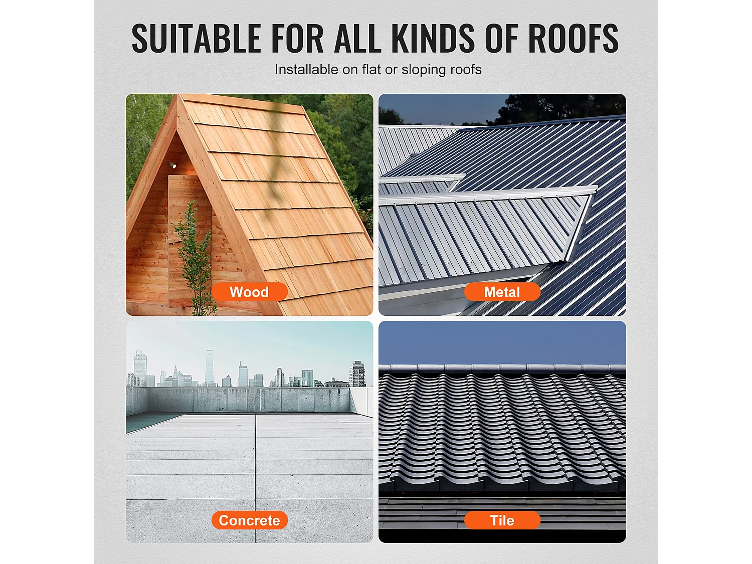 Soportes de Montaje de Paneles Solares SucceBuy, Kit de Soportes de Montaje de Panel Solar de Calidad Superior, para Techo de Madera