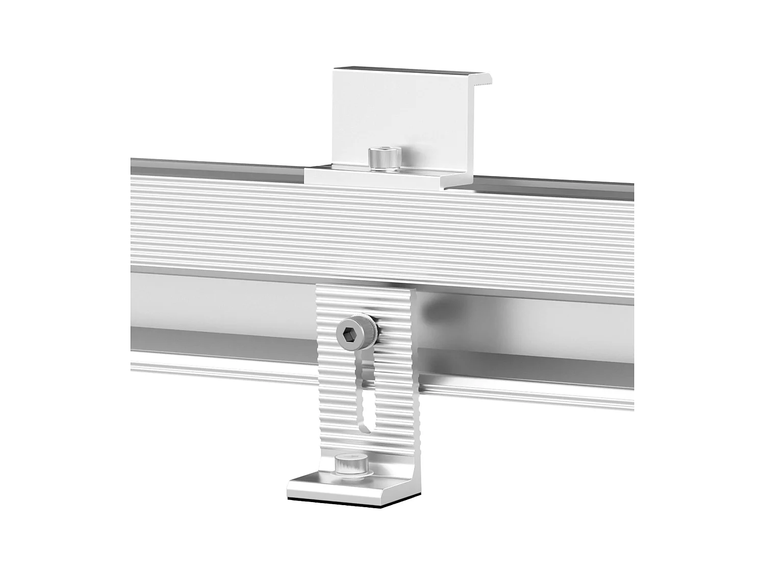 Supports de Montage de Panneaux Solaires SucceBuy, avec Rails et Pinces pour Toits, pour Toit en Bois, Toit en Métal, Toit en Béton