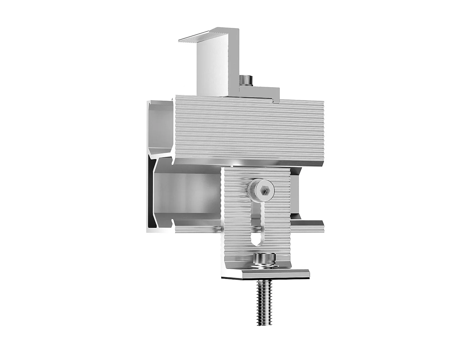 Supports de Montage de Panneaux Solaires SucceBuy, avec Rails et Pinces pour Toits, pour Toit en Bois, Toit en Métal, Toit en Béton