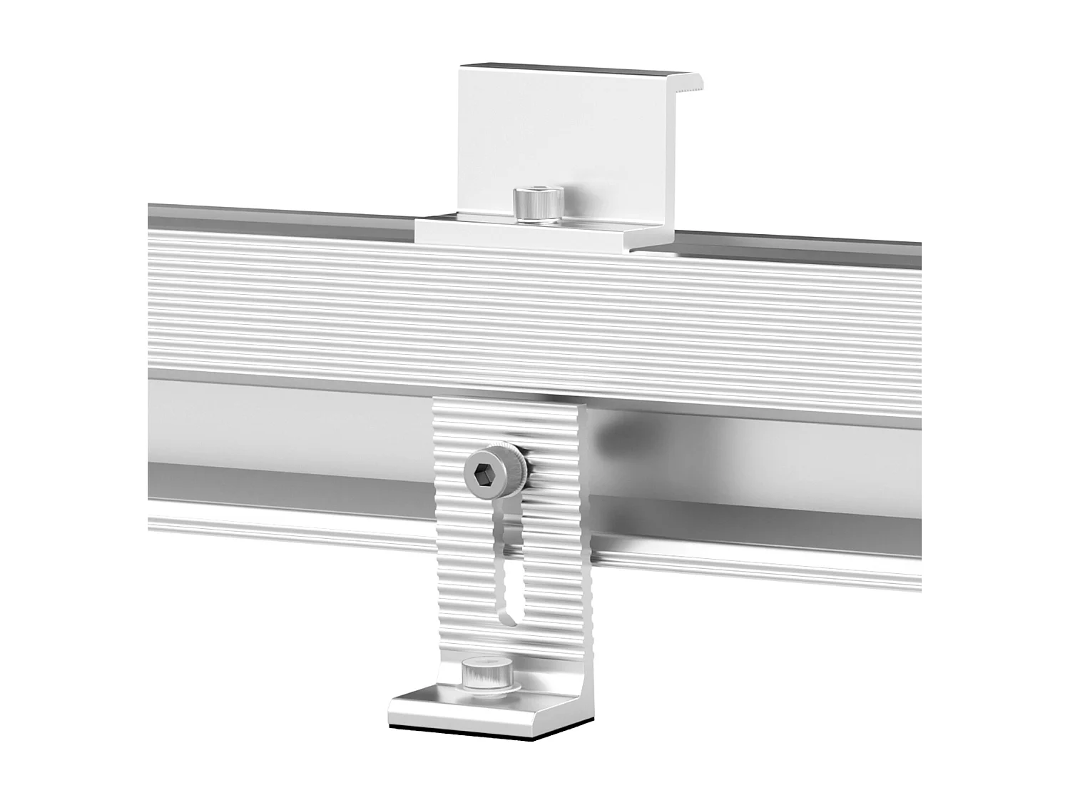 Supports de Montage de Panneaux Solaires SucceBuy, avec Rails et Pinces pour Toits, pour Toit en Bois, Toit en Métal, Toit en Béton