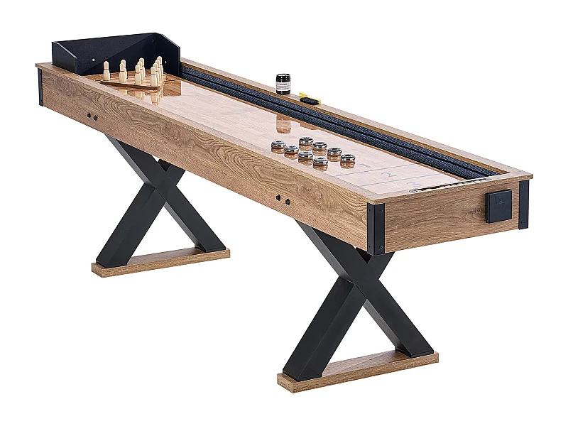 Spieltafel für Puck- und Kegelspiele SucceBuy, 274,3 cm, mit Dickem MDF und X-Beinen, für Verschiedene Anlässe