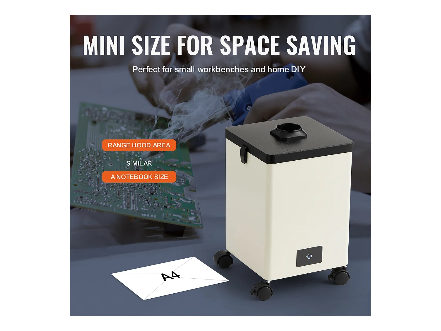 Extracteur de Fumées SucceBuy de Soudure 150 W Filtres à 3 Étages 332 m³/h, Absorbeur de Fumée à Souder Compact pour Soudure Gravure Bricolage Salon de Beauté