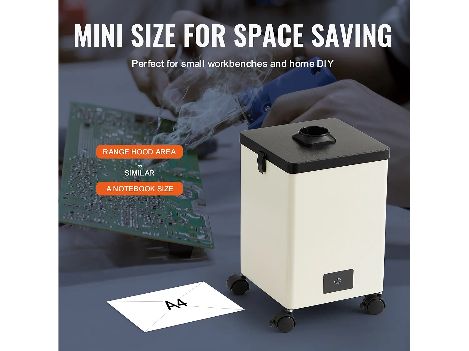 Extracteur de Fumées SucceBuy de Soudure 150 W Filtres à 3 Étages 332 m³/h, Absorbeur de Fumée à Souder Compact pour Soudure Gravure Bricolage Salon de Beauté