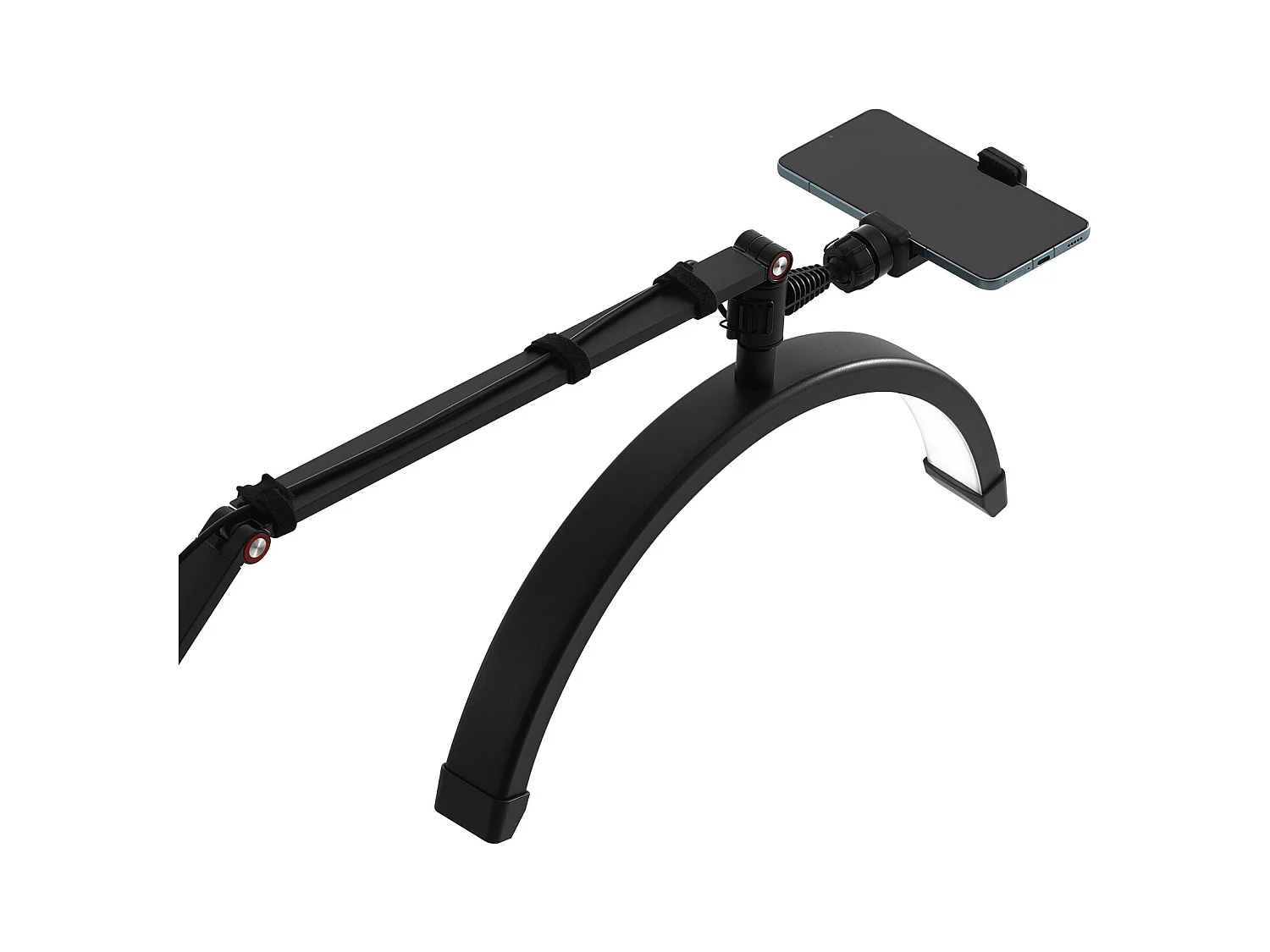 Lampe d’Esthéticienne, SucceBuy, Lampe à Cils Demi-lune 20 W à Pince avec Support pour Téléphone - LED Arquée