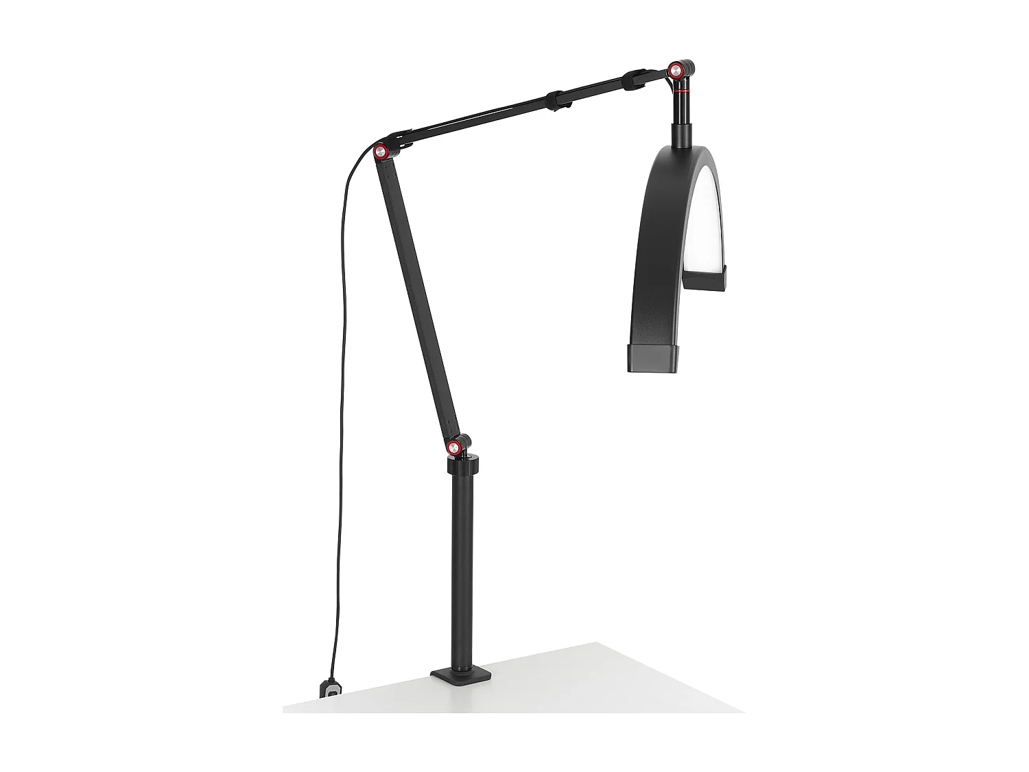 Lampa do Rzęs, SucceBuy, Lampa do Rzęs Półksiężyc 20 W z Zaciskiem i Uchwytem na Telefon - Wygięta LED