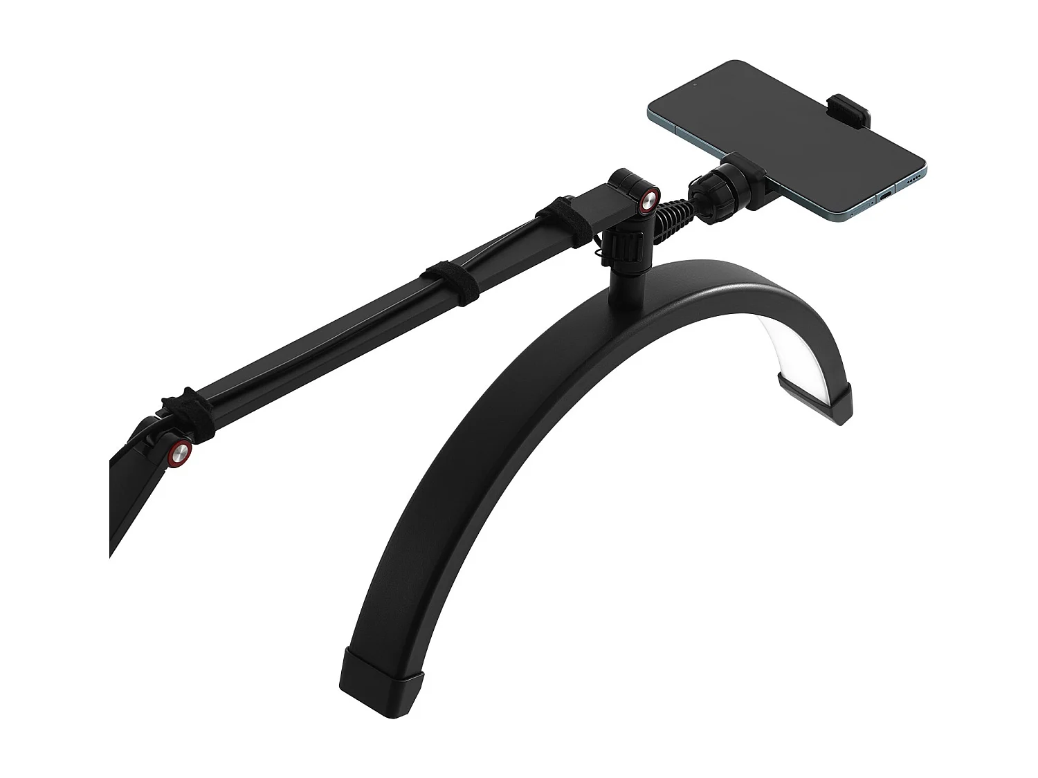 Lampa do Rzęs, SucceBuy, Lampa do Rzęs Półksiężyc 20 W z Zaciskiem i Uchwytem na Telefon - Wygięta LED