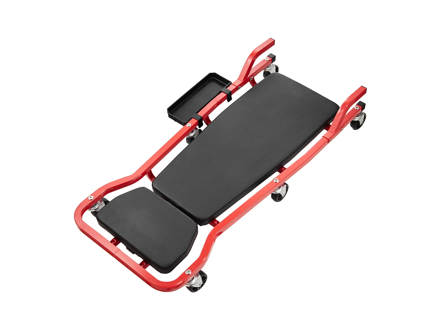 Chariot de Visite SucceBuy 112cm Mechanic Garage Creeper Capacité de 136kg Creeper Roulant pour Automobile