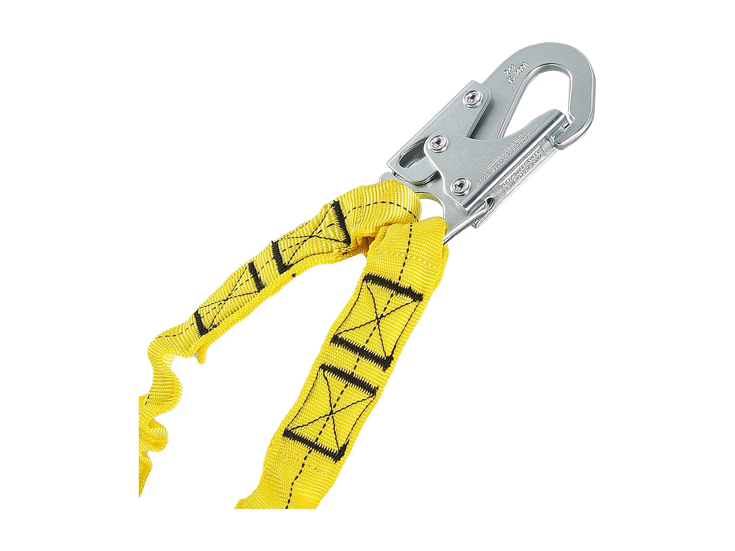 Arnes de Seguridad SucceBuy 3.8 cm 1.83 m Arnes de Protección contra Caídas 2 Ganchos Amarillo, Cinturón de Seguridad Retráctil para Trepar a los Árboles