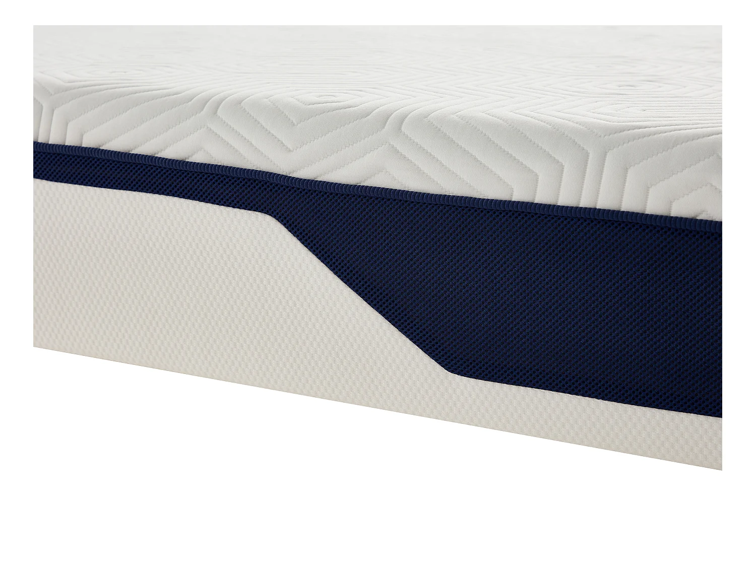 Sæt 180 x 200 cm hvid opbevaringsboks-sengeramme + HD skummadras med 7 zoner og aftageligt memory gel-lag tykkelse 22 cm - FAGANI fra YSMÉE