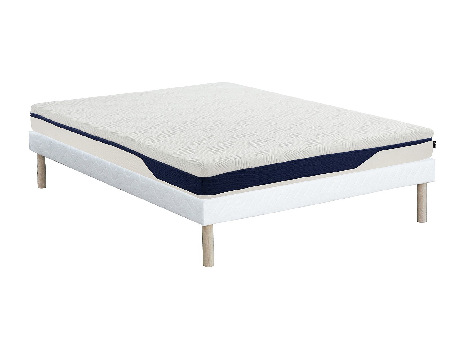 Bett-Set 160 x 200 cm Polsterbett + Matratze Memory-Schaum 7 Zonen, abnehmb günstig online kaufen