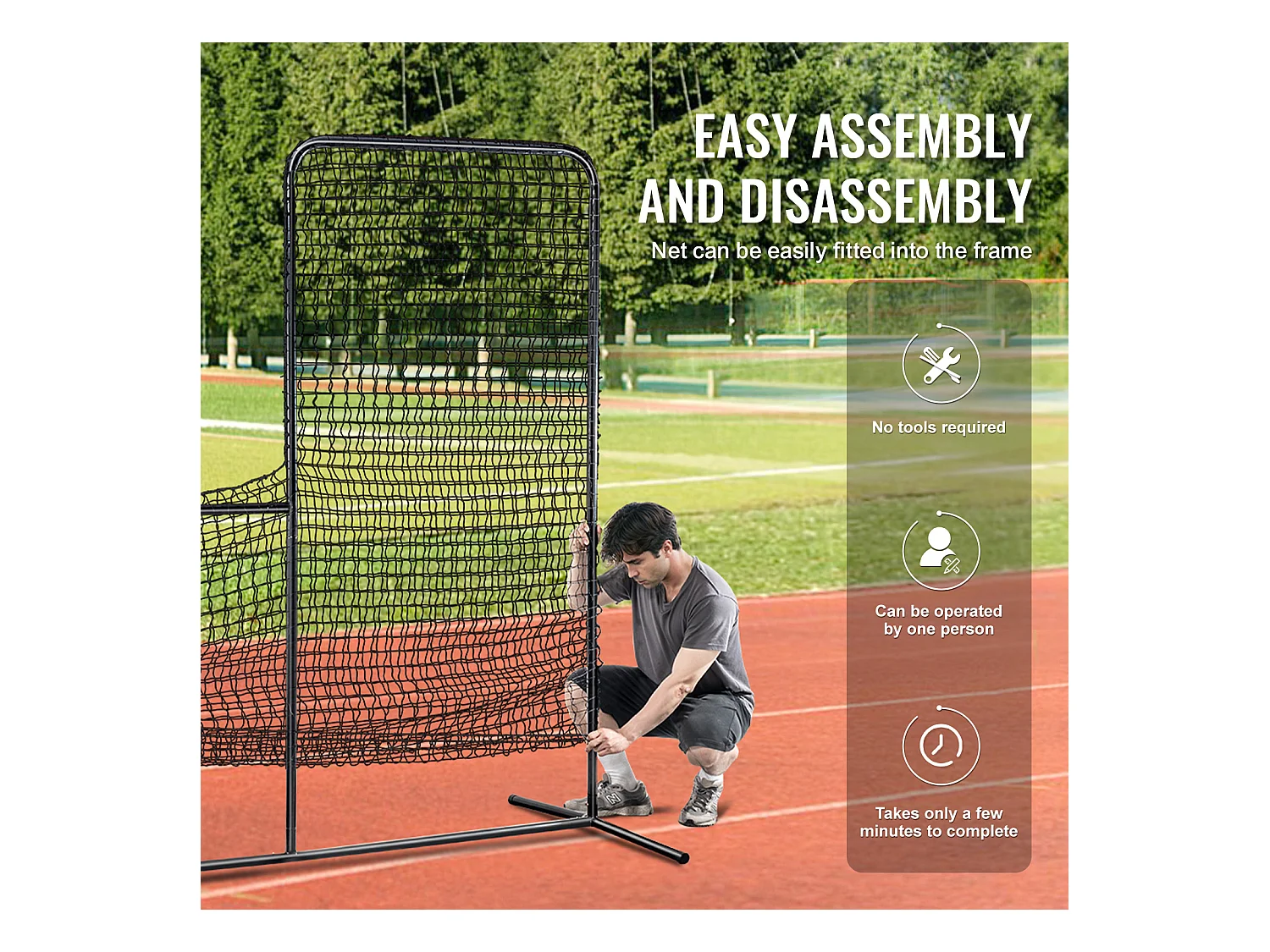Baseballnetz SucceBuy, für Schlagercage, Softballschutznetz 210 x 210 cm, für Wettkämpfe, Tägliches Training oder  Gelegentliche Spiele