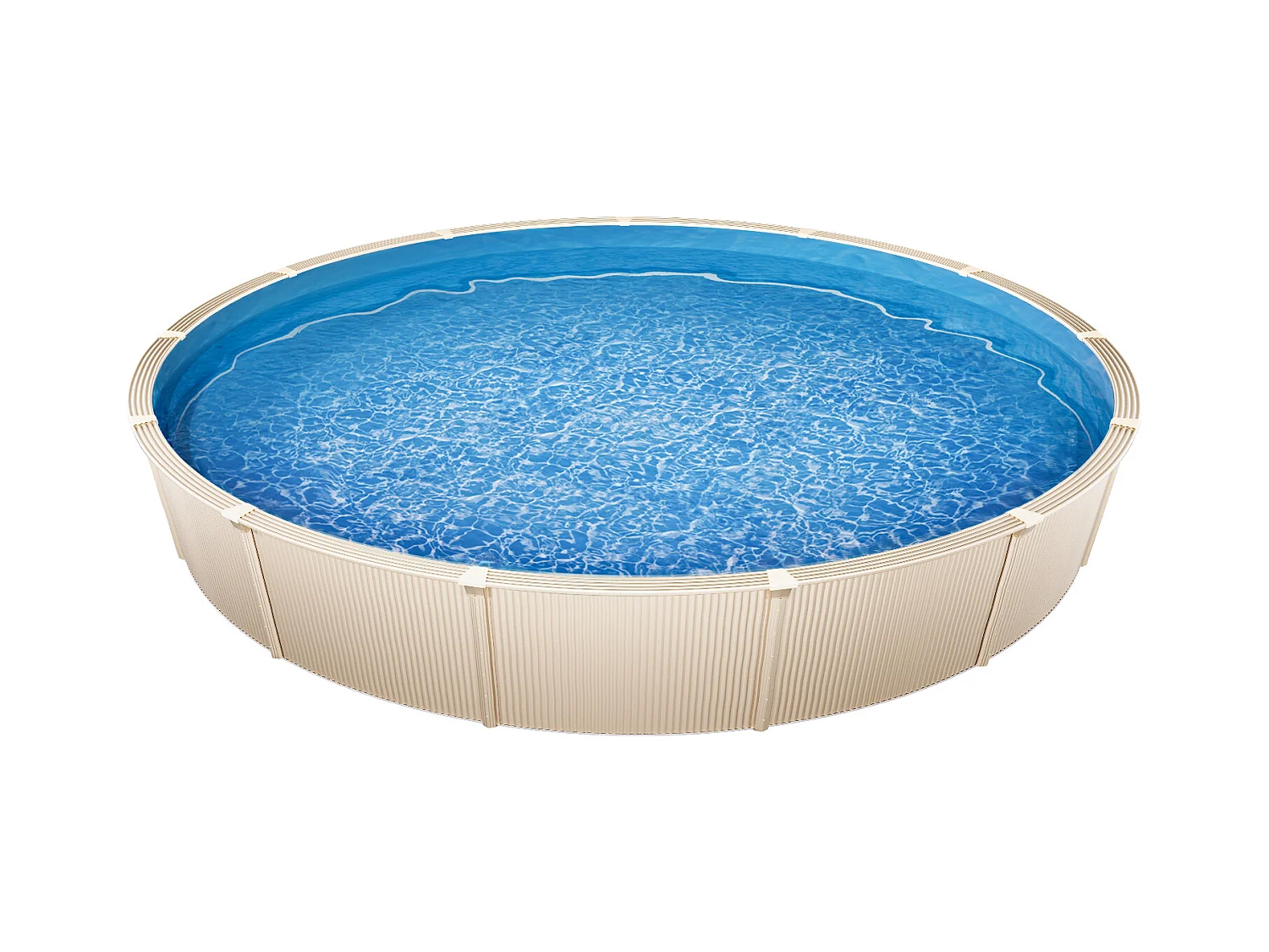 Revêtement de Piscine SucceBuy Ronde, 460x120 cm, Couleur Unie, Résistante Perforations et Fuites