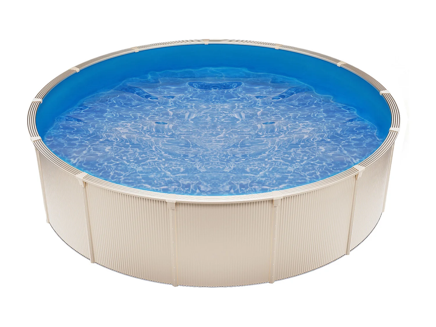 Revêtement de Piscine SucceBuy Ronde, 460x120 cm, Couleur Unie, Résistante Perforations et Fuites