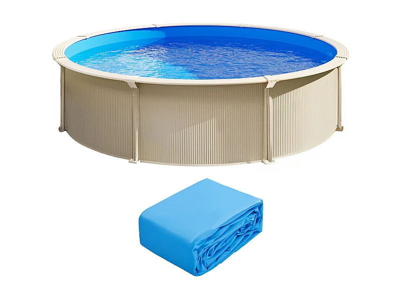 Revestimiento de Piscina SucceBuy Redondo, 460 x 120 cm, Color Sólido, Resistente a Perforaciones y Fugas