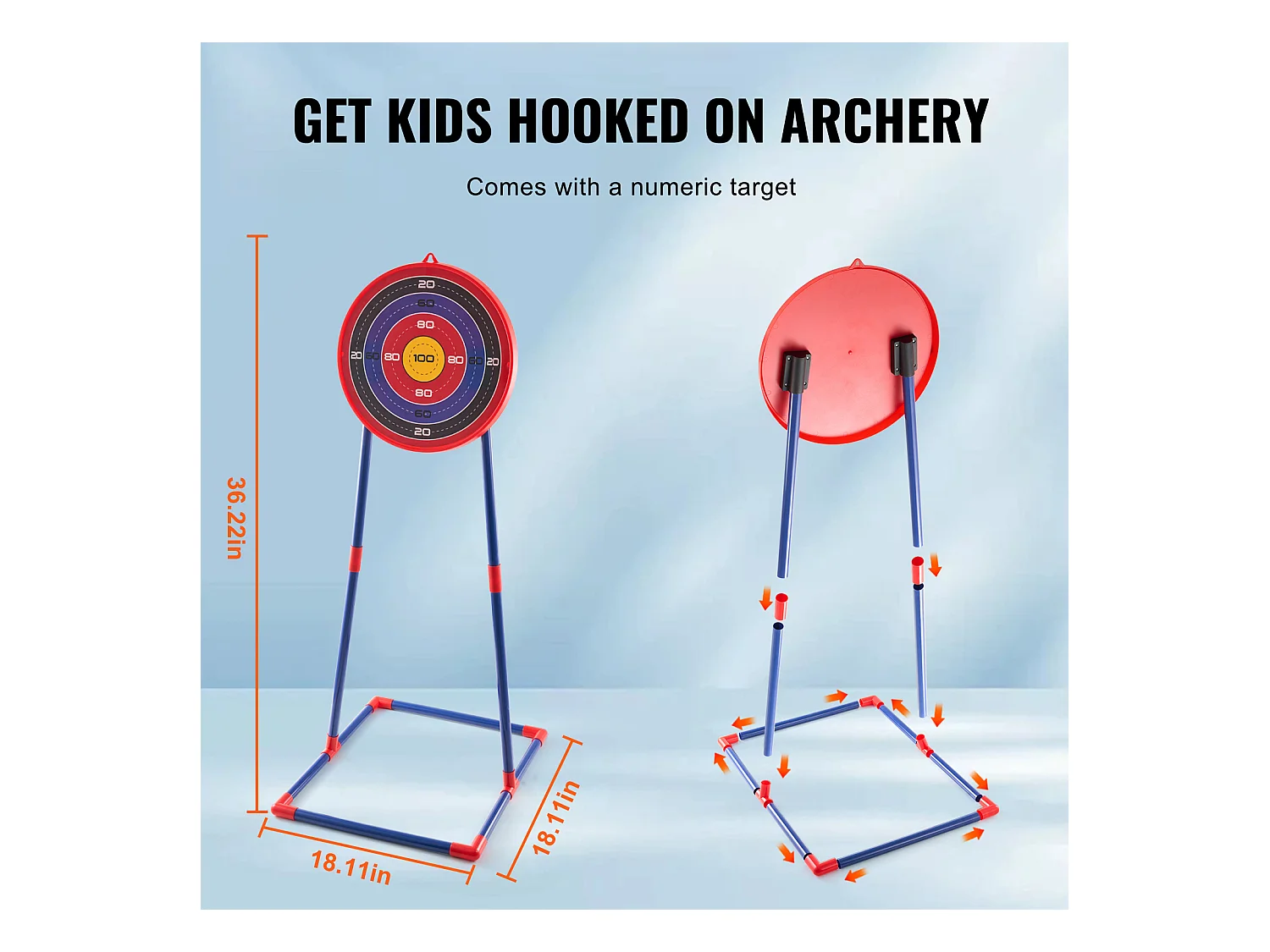 Ensemble d'Arc et de Flèches pour Enfants SucceBuy, Lot de 2, Ensemble de Tir à l'Arc Lumineux à LED avec 20 Flèches à Ventouse