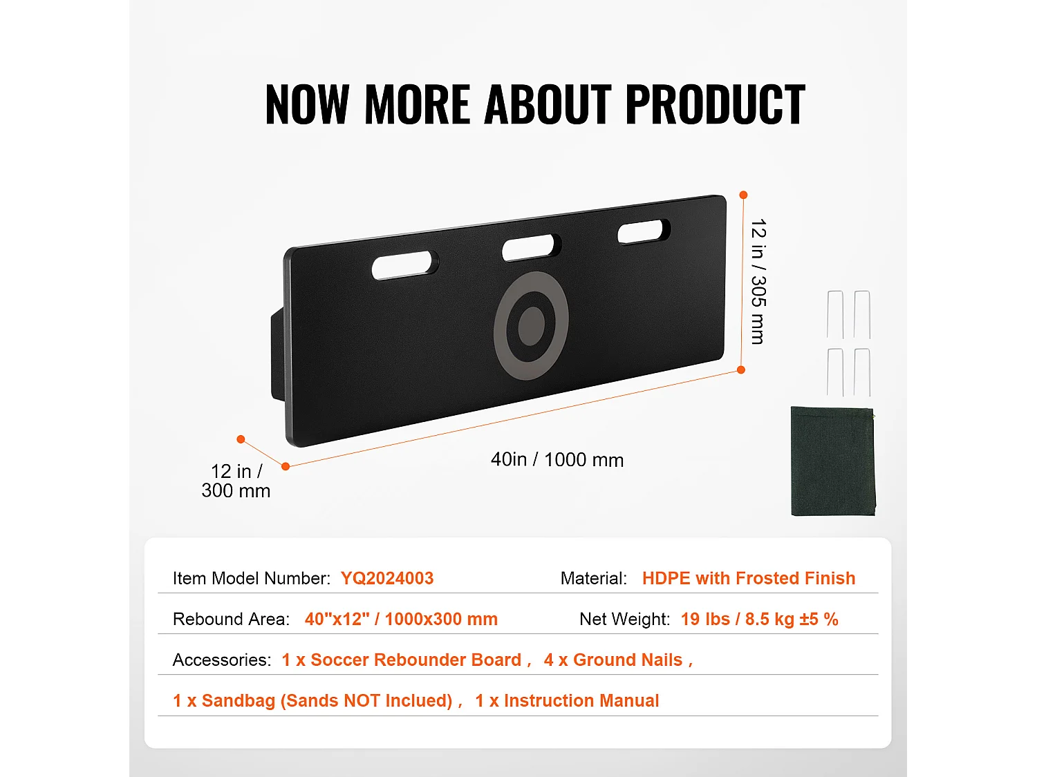 Voetbal Rebound Net SucceBuy Voetbal Rebounder 101,5 x 30 cm Draagbare Voetbalmuur met 2 Reboundhoeken