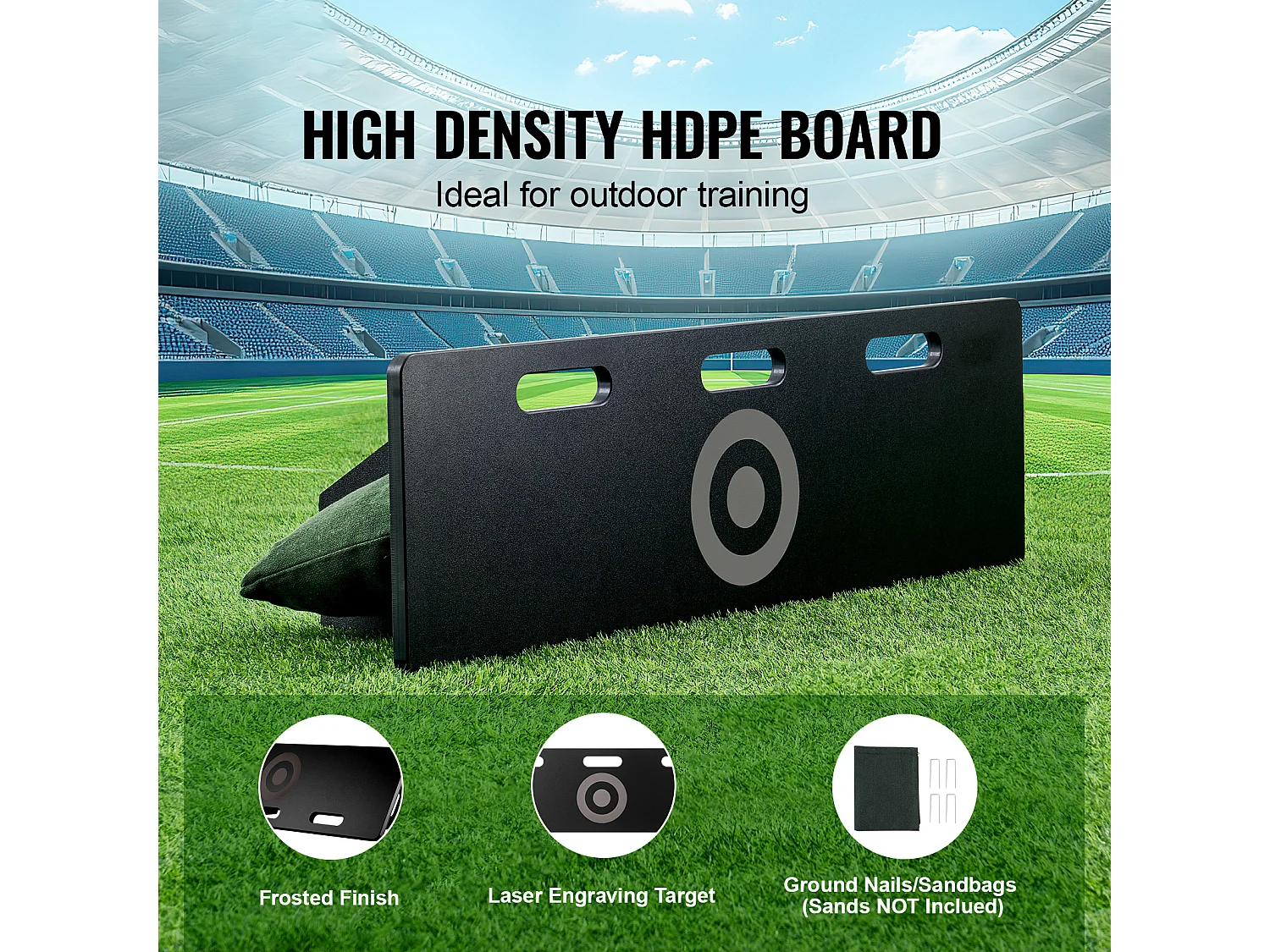 Voetbal Rebound Net SucceBuy Voetbal Rebounder 101,5 x 30 cm Draagbare Voetbalmuur met 2 Reboundhoeken