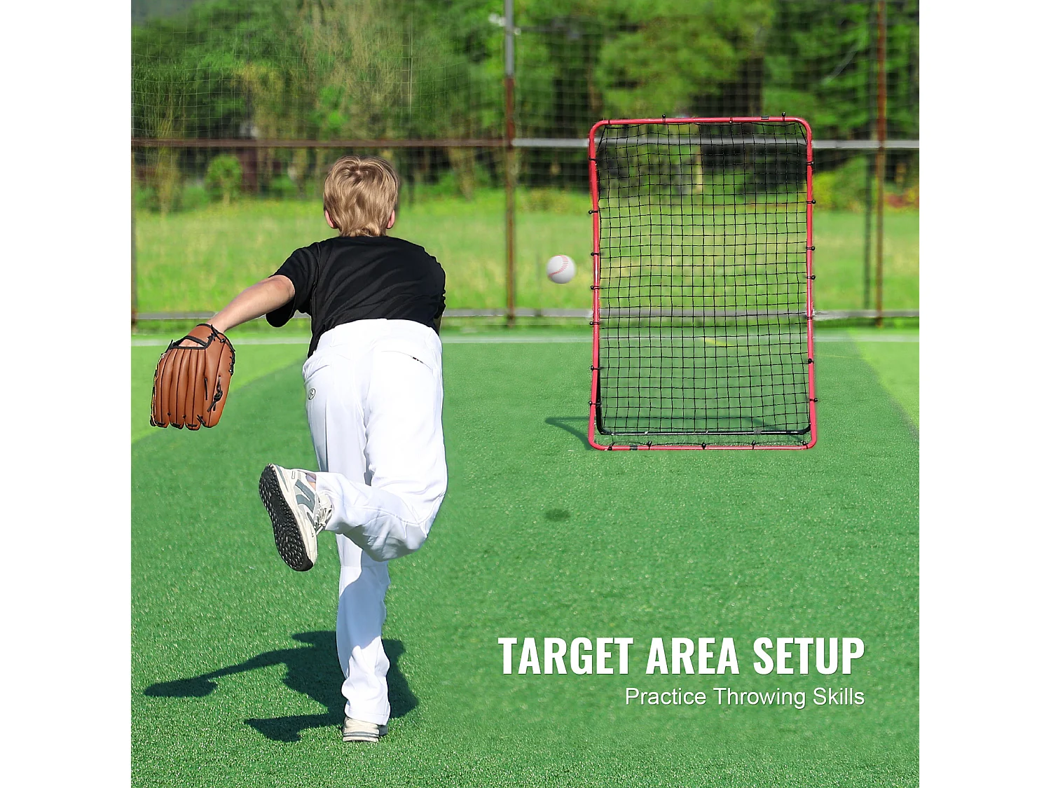 Rete di Rimbalzo SucceBuy per Baseball e Softball, 122 x 167 cm, PitchBack per Tutti gli Angoli, per l'Allenamento sul Campo e il Lancio