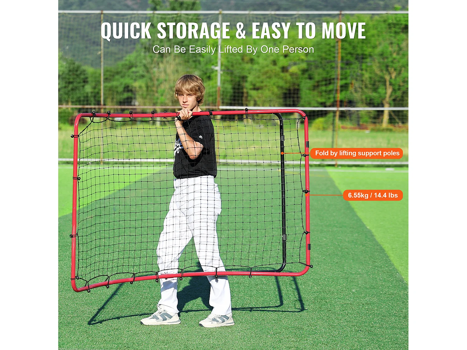 Rete di Rimbalzo SucceBuy per Baseball e Softball, 122 x 167 cm, PitchBack per Tutti gli Angoli, per l'Allenamento sul Campo e il Lancio