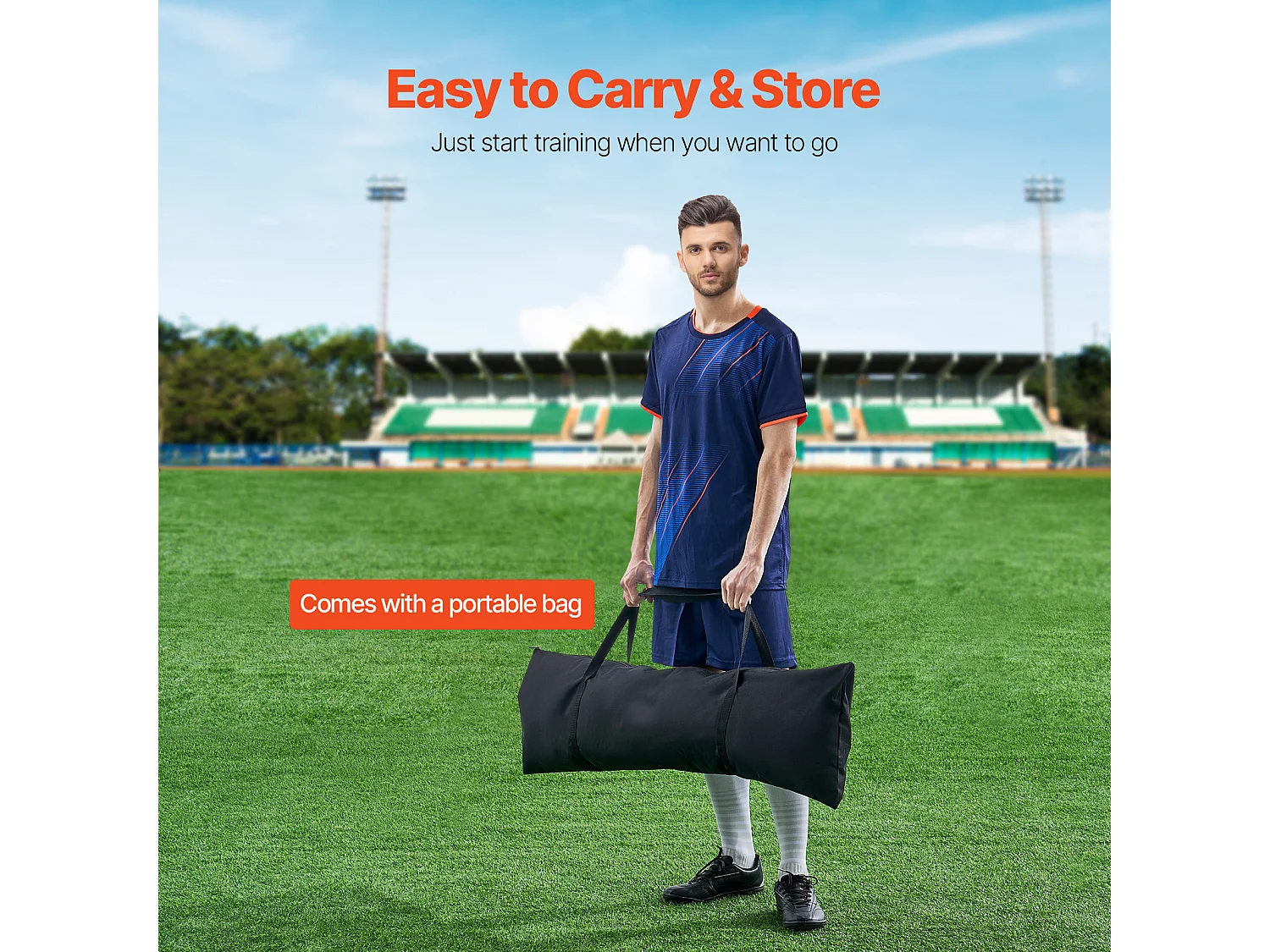 Filet de Rebond de Football SucceBuy Filet d'Entraînement Portable Soccer Rebounder 213 x 213 cm pour Entraînement