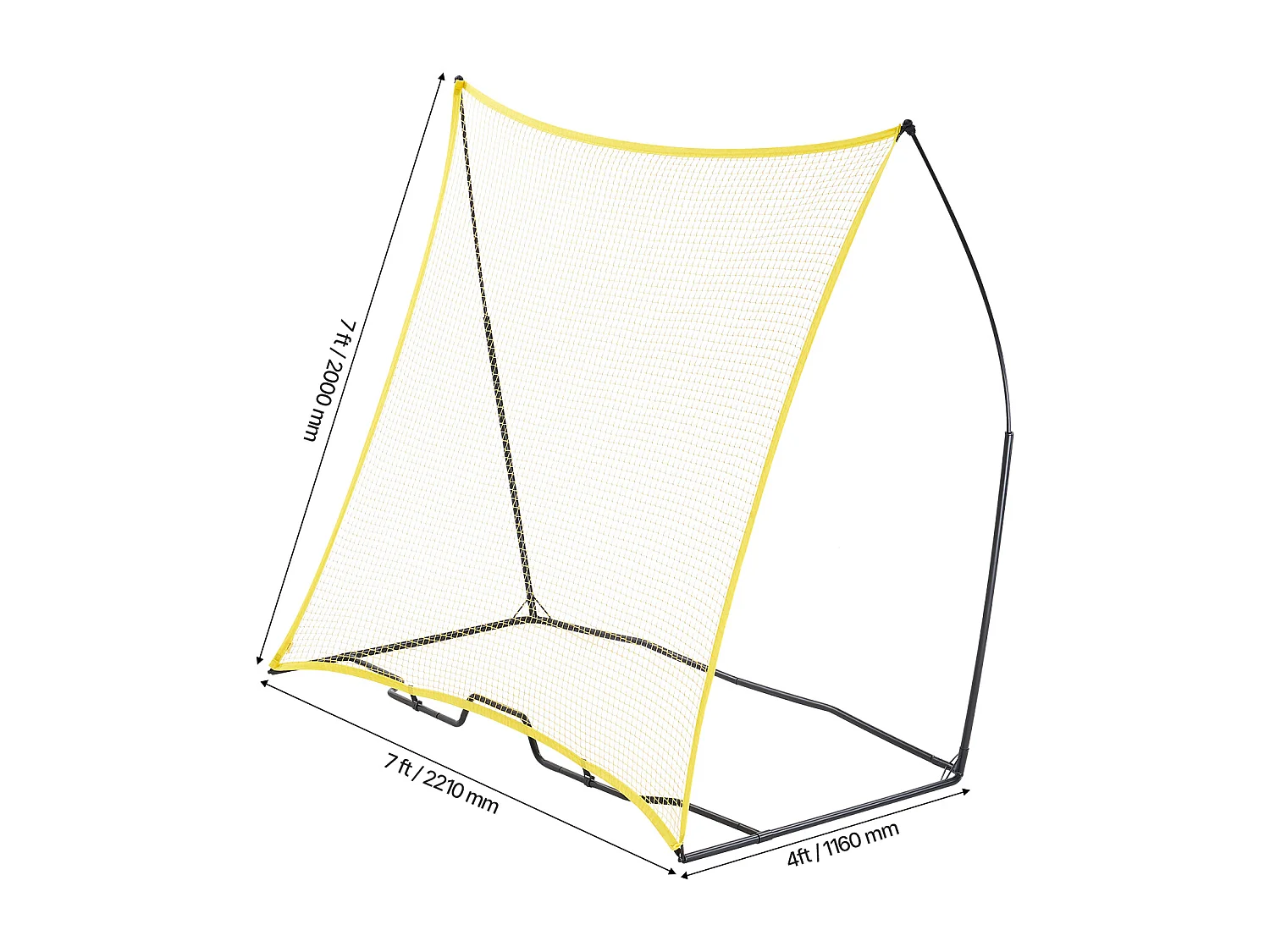 Filet de Rebond de Football SucceBuy Filet d'Entraînement Portable Soccer Rebounder 213 x 213 cm pour Entraînement