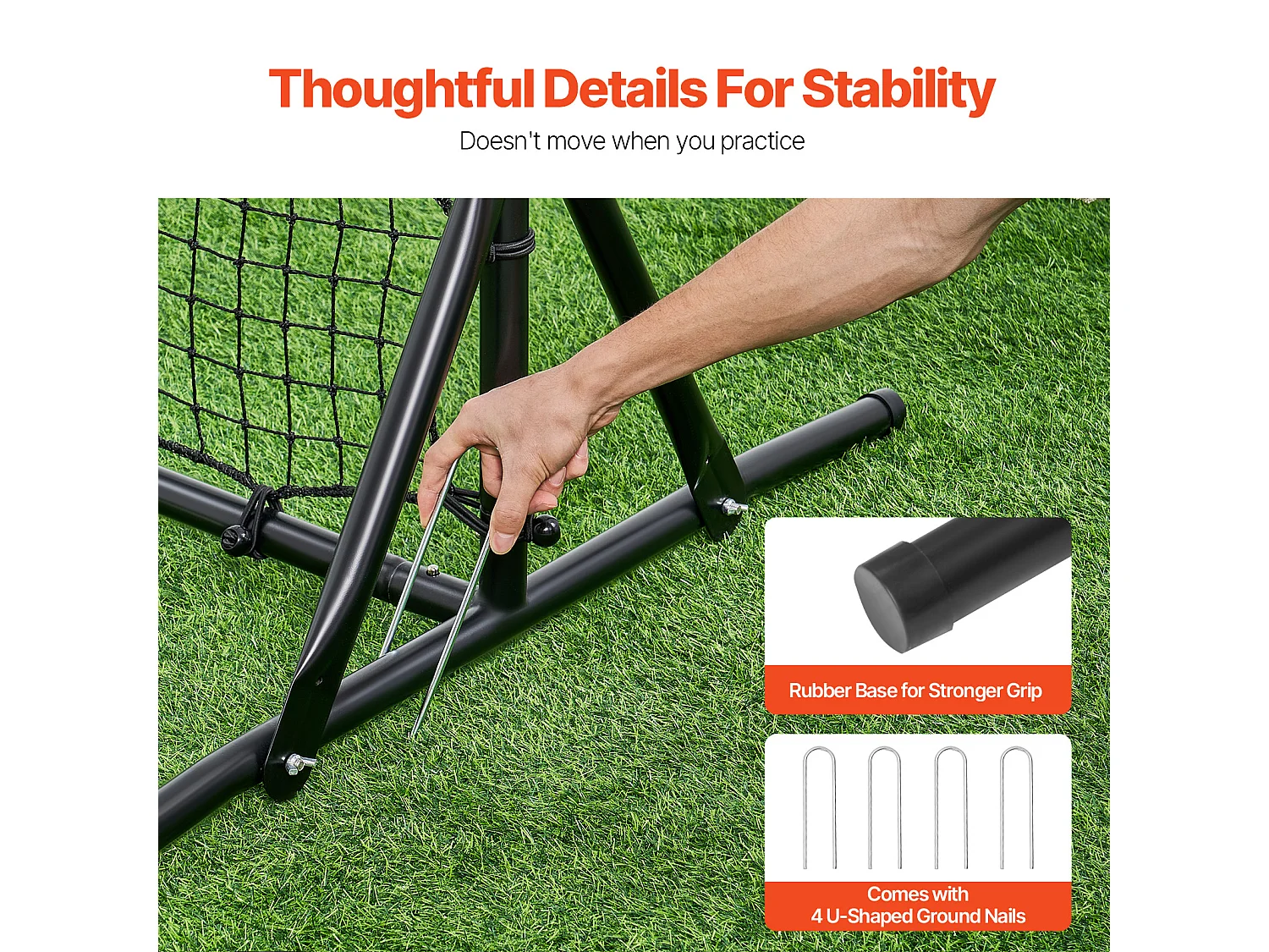 Filet de Rebond de Football SucceBuy Filet d'Entraînement Double Face pour le Football Soccer Rebound Trainer 188 x 122 cm