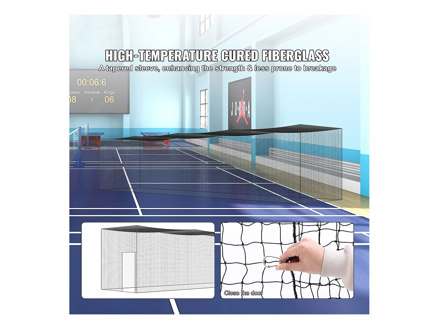 Filet d'Entraînement de Baseball SucceBuy 17,4 m, Filet en PE avec Porte et Sac de Transport, Âge de Lancer Portable avec Porte et Sac de Transport