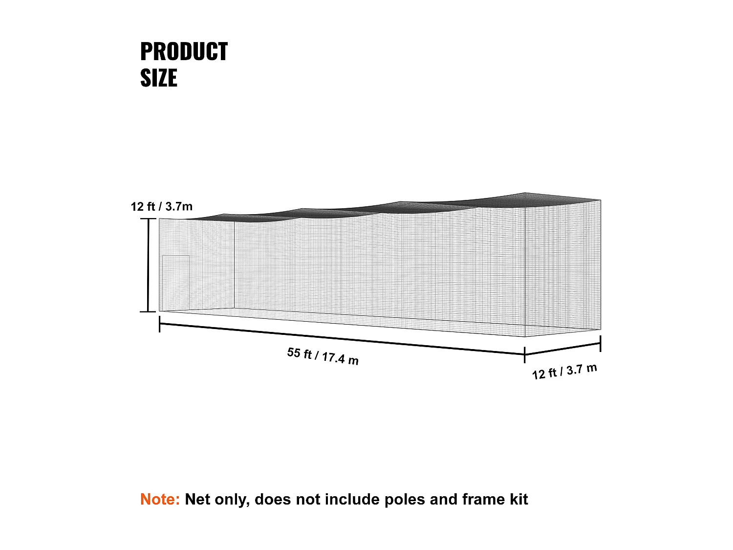 Filet d'Entraînement de Baseball SucceBuy 17,4 m, Filet en PE avec Porte et Sac de Transport, Âge de Lancer Portable avec Porte et Sac de Transport