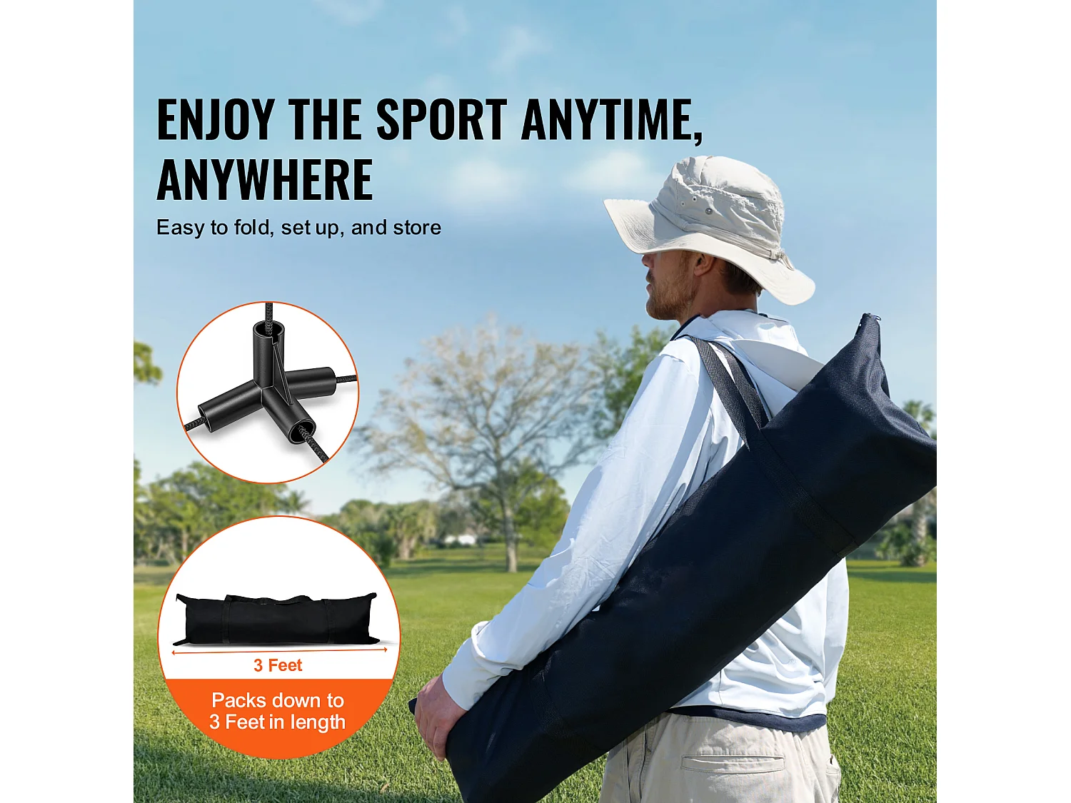 Filet de Badminton, SucceBuy Filet de Badminton de 6,06 m, Filet de Tennis Portatif Extérieur pour Volley-ball et Pickleball